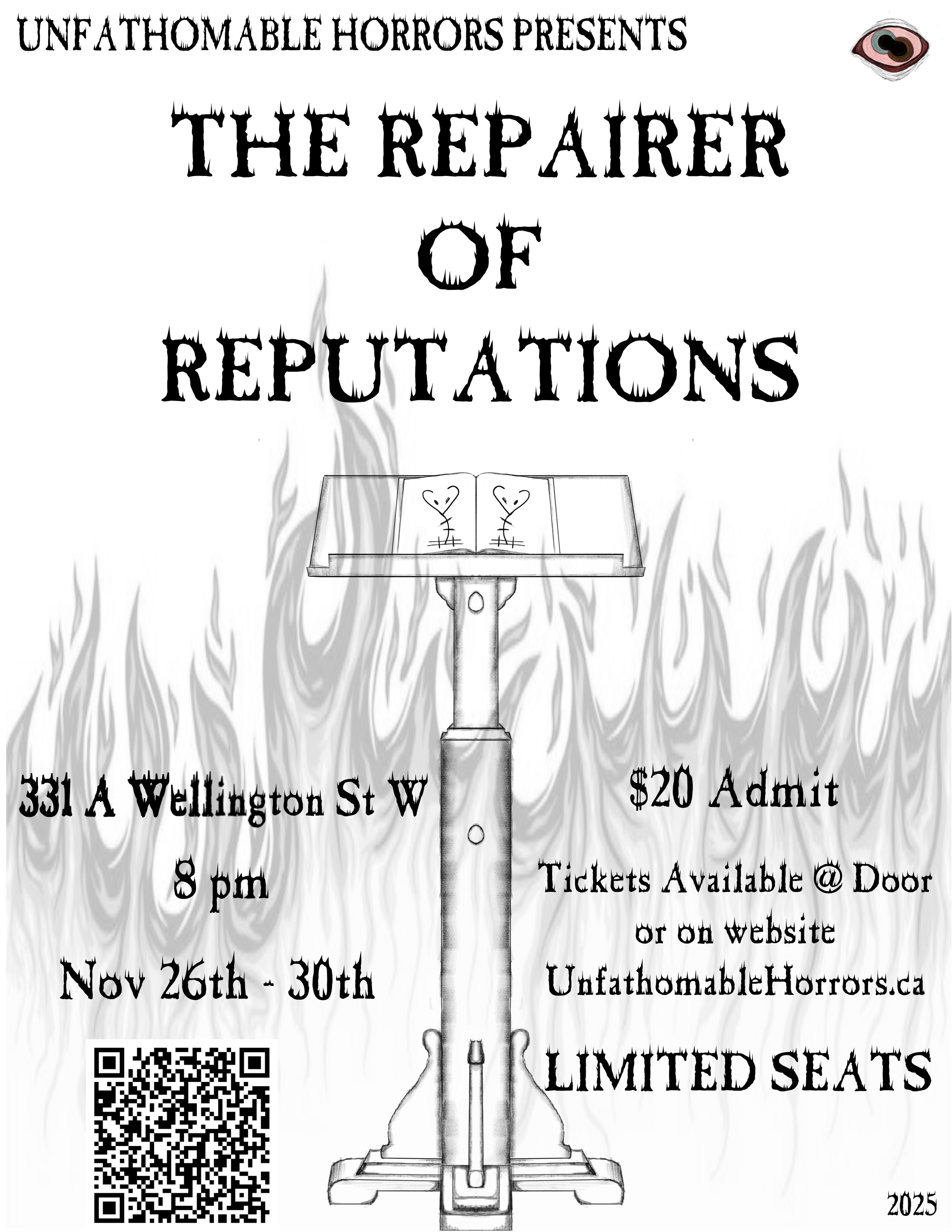 The original poster, complete with our version of The Yellow Sign