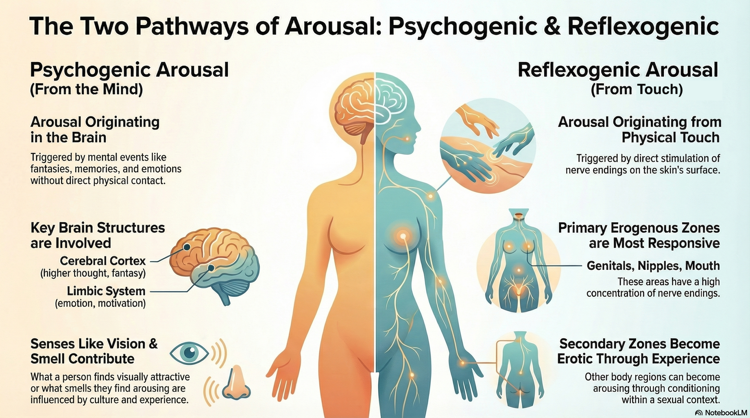 The mind and body pathways to arousal.