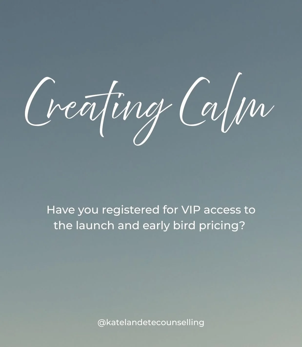 Anxiety doesn&rsquo;t have to run your life. 

Creating Calm is a simple, step-by-step online program to help you ease overwhelm, build calm habits, and feel more in control&mdash;every day. 

Register your interest now to be put on the mailing list 