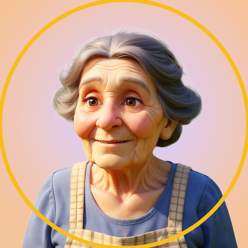 Granny character -- Tsutsu the Kitten children's book by Little Rascal Books