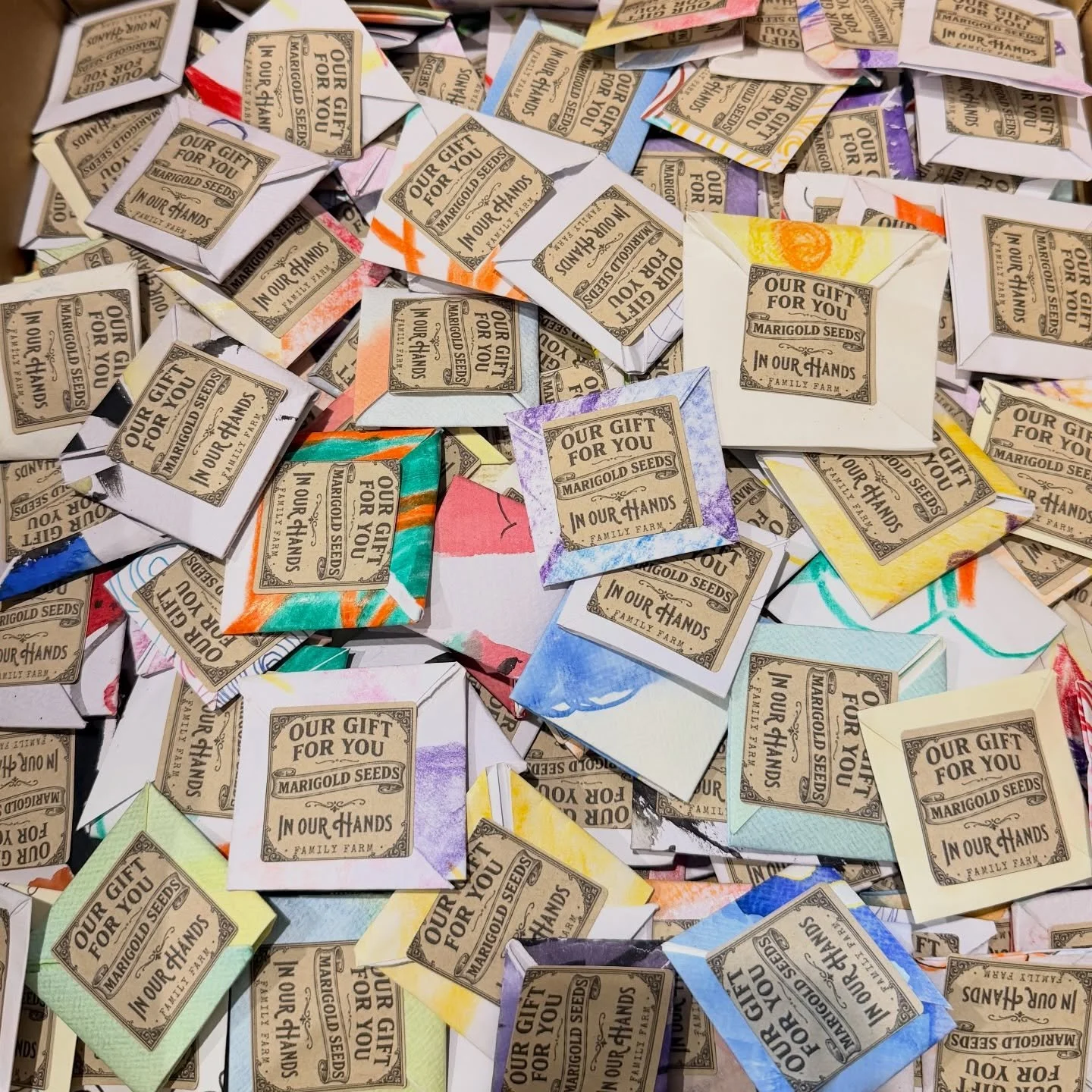 This is about 200 seed packets prepped ready for a free gift for customers of @treasuretrail3r 

How many will I need? How many can I do before then!! 

The countdown is on!! Have you got your tickets yet? Insider scoop from the girl in the know (sss