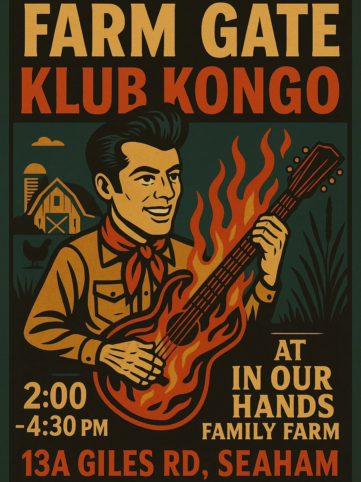 Imagine a freshly restored 1950s International flat-bed truck, rolled out from its hard-working past in the Central West and turned into a stage for one special Sunday afternoon. Klub Kongo will be bringing their wild, swampy rockabilly grooves to we