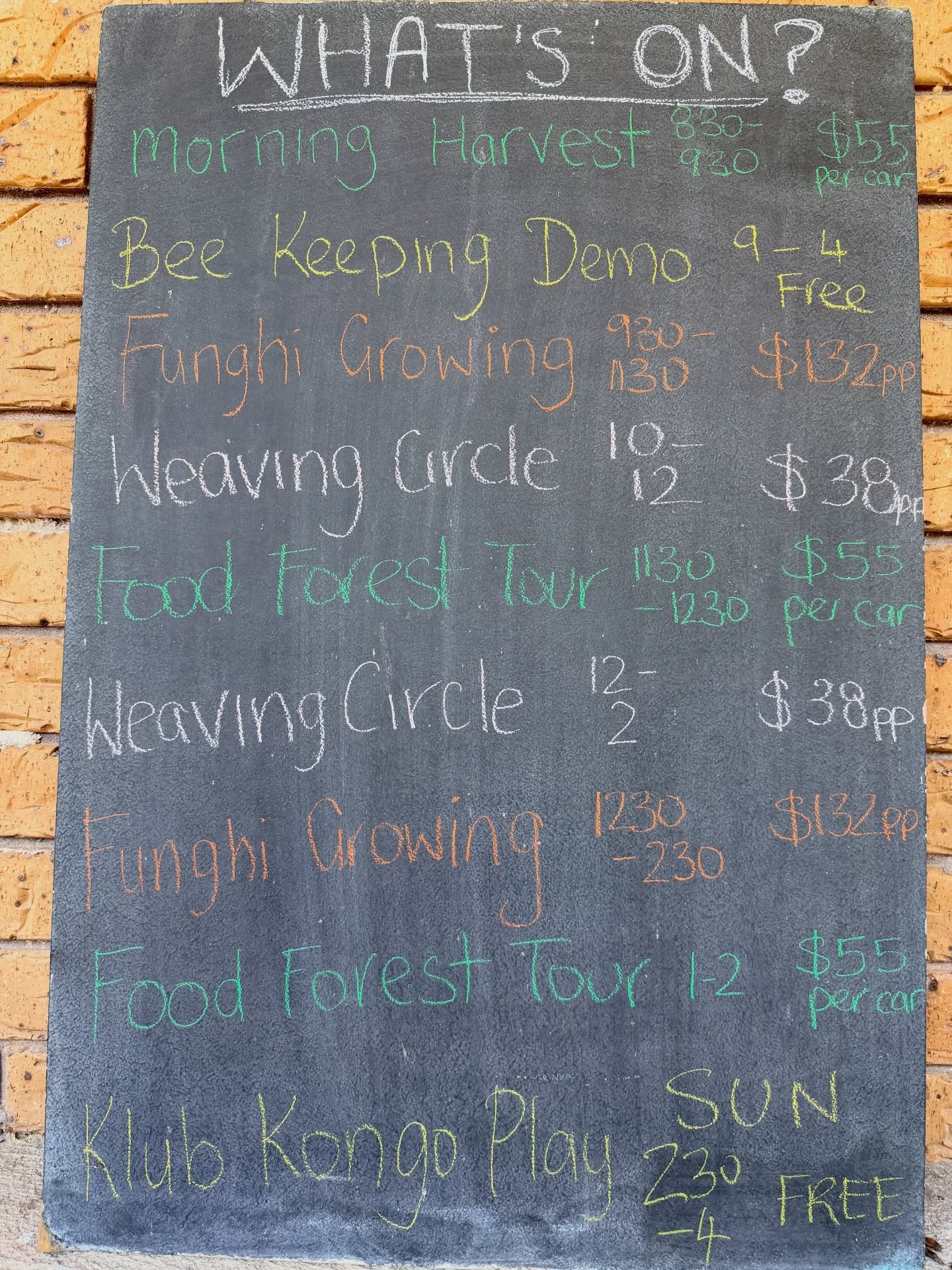 Despite all the intricate website building, and endless social posting we&rsquo;ve been doing of late&hellip; it can also be handy to sometimes just resort to a chalkboard on display for the day. 

This is what will be happening both days next weeken