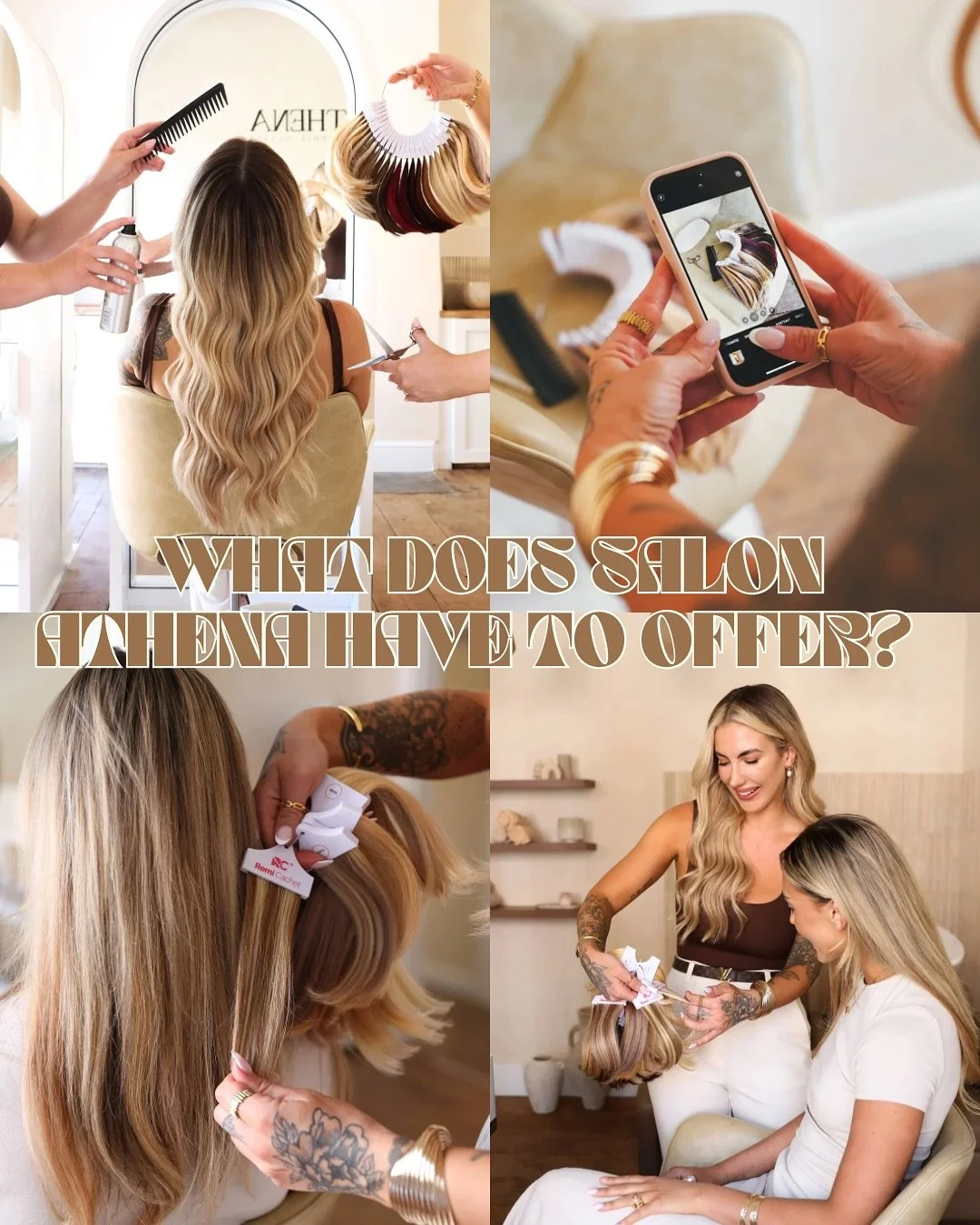 ✨ What does ATHENA offer? The ultimate in elevated beauty.

From flawless hair extensions and seamless blonding, to signature bouncy blow-dries and expert SPMU brows &mdash; including microblading and ombre techniques &mdash; every service is tailore