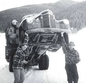1954- Joe Rich, lifting truck