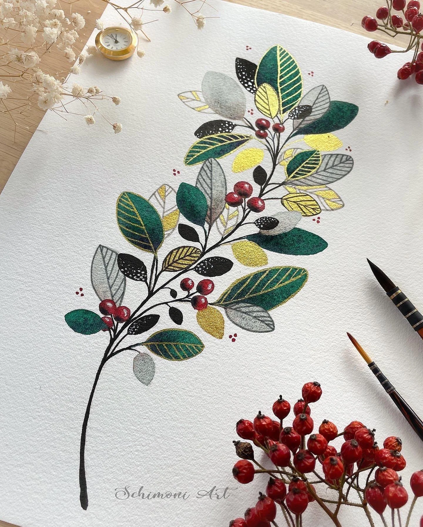 &bdquo;Unlock the treasures within your thoughts, for the real gold lies in the mines of your mind.&ldquo; 💛

Brushes: my @schimoniart.brushes 

Paper: @hahnemuehle_global Turner

Gold: @colirocolors 

#inspiredbynature #goldpainting #schimoniartbru