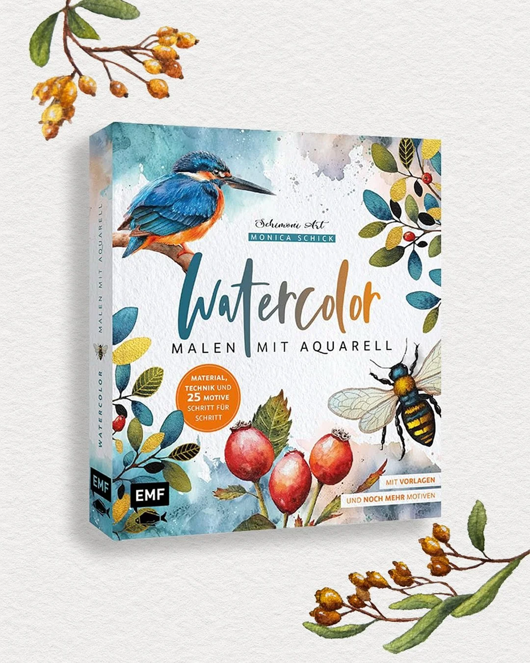 **english below 👇🏻 

✨ Etwas ganz Besonderes kommt im Oktober! 📕 
Ich freue mich riesig, euch endlich erz&auml;hlen zu k&ouml;nnen: Mein Aquarellbuch &bdquo;Watercolor &ndash; Malen mit Aquarell&ldquo; erscheint im Oktober in neuer &Uuml;berarbeit