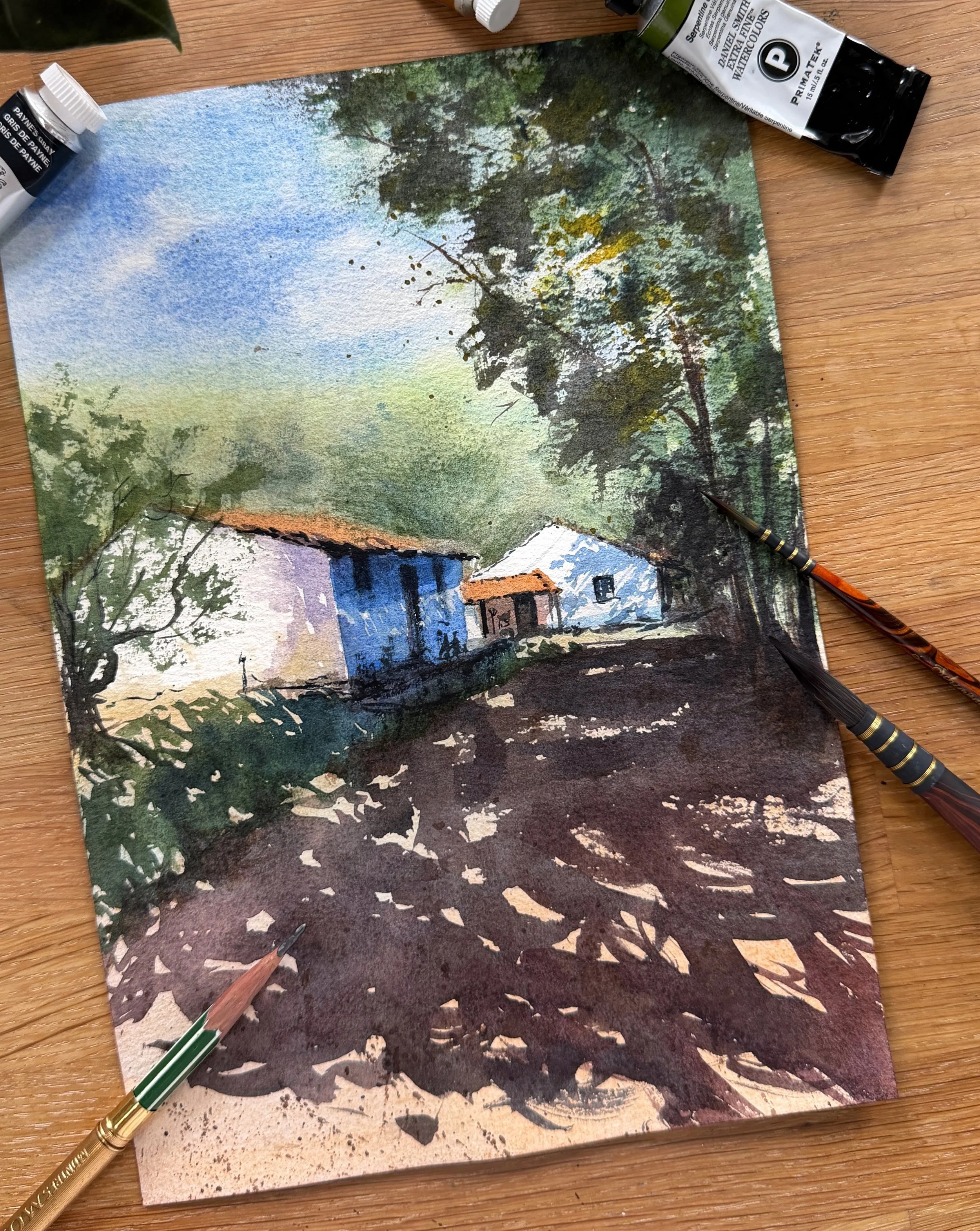 Do you ever find yourself stopping just because the light is beautiful?

Watercolor feels like the perfect medium for chasing that kind of magic. Not just painting what we see, but preserving a feeling, an atmosphere, a moment that might otherwise pa