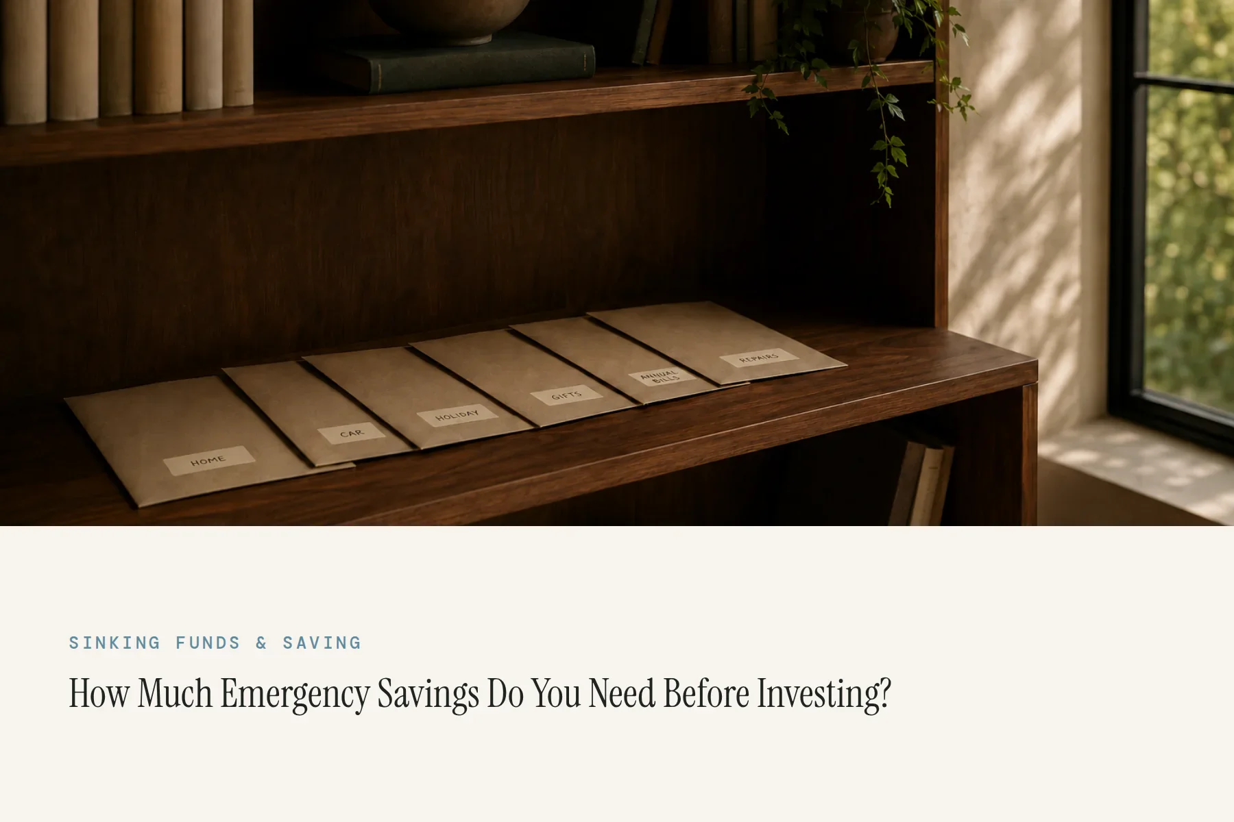 How Much Emergency Savings Do You Need Before Investing?