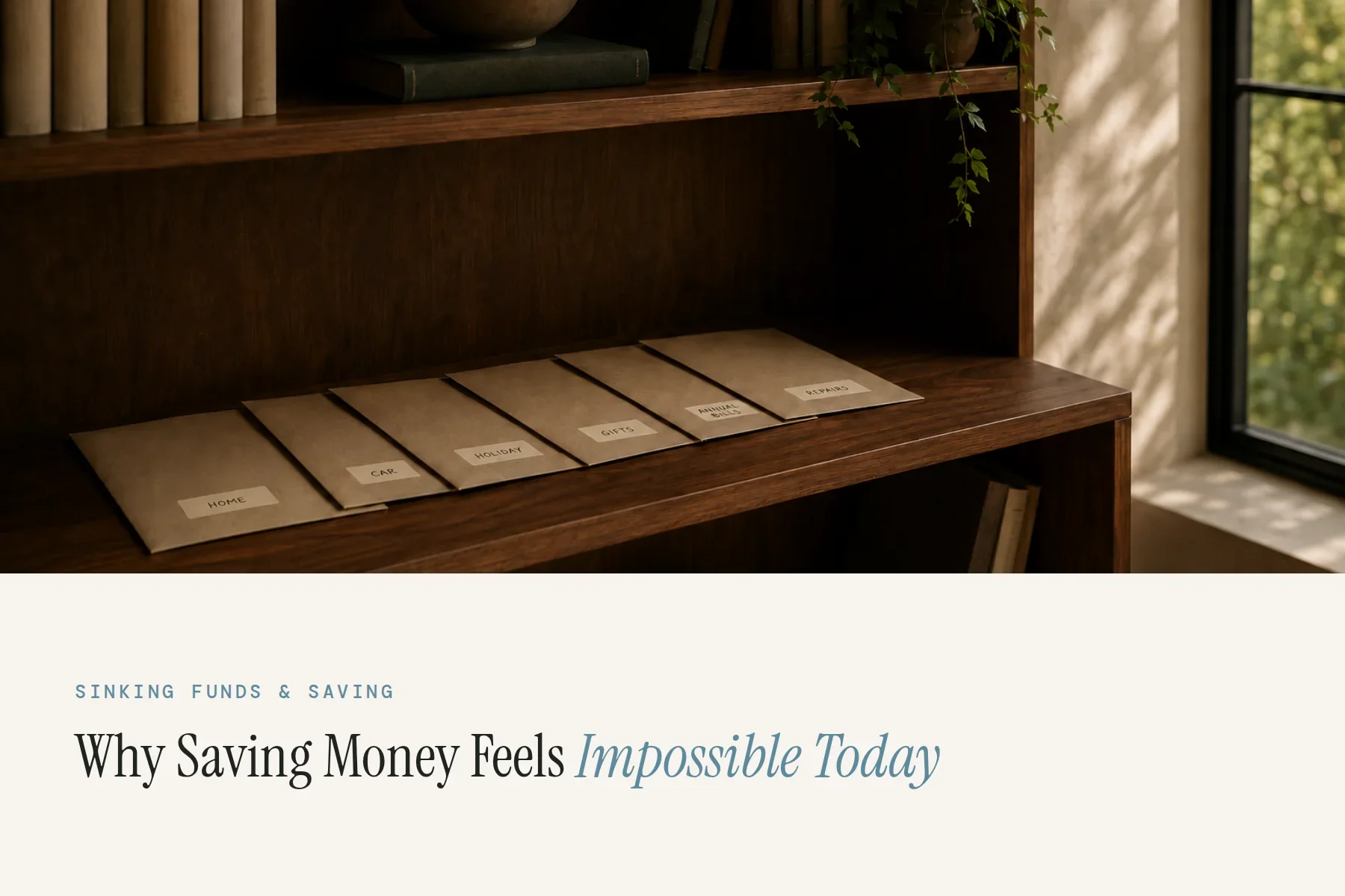 Why Saving Money Feels Impossible Today