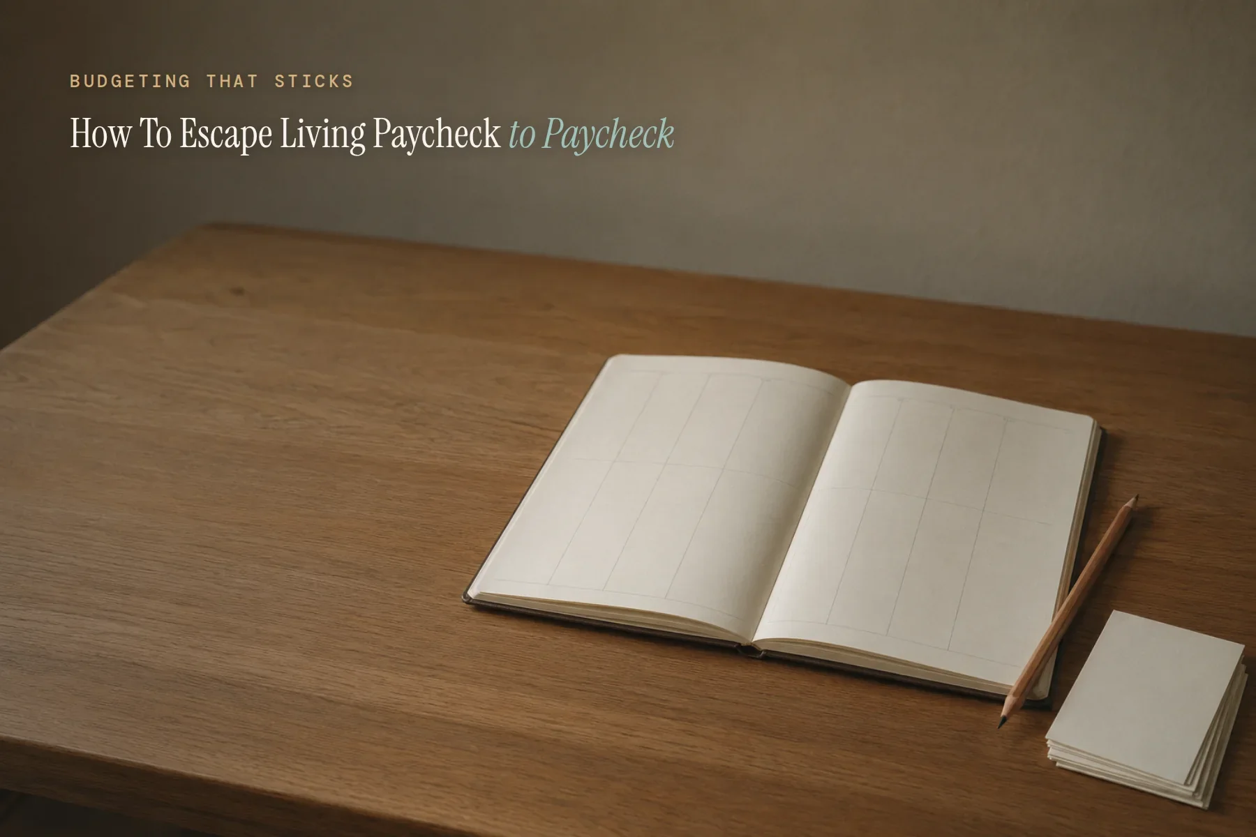 How To Escape Living Paycheck to Paycheck