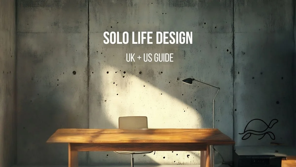 Solo life design guide for building financial independence and lifestyle freedom on your own terms in the UK and US — Slow Money Movement.