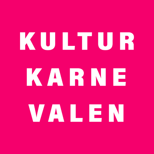 Pink background with white text reading 'KULTURKARNEVALEN' arranged in three lines.