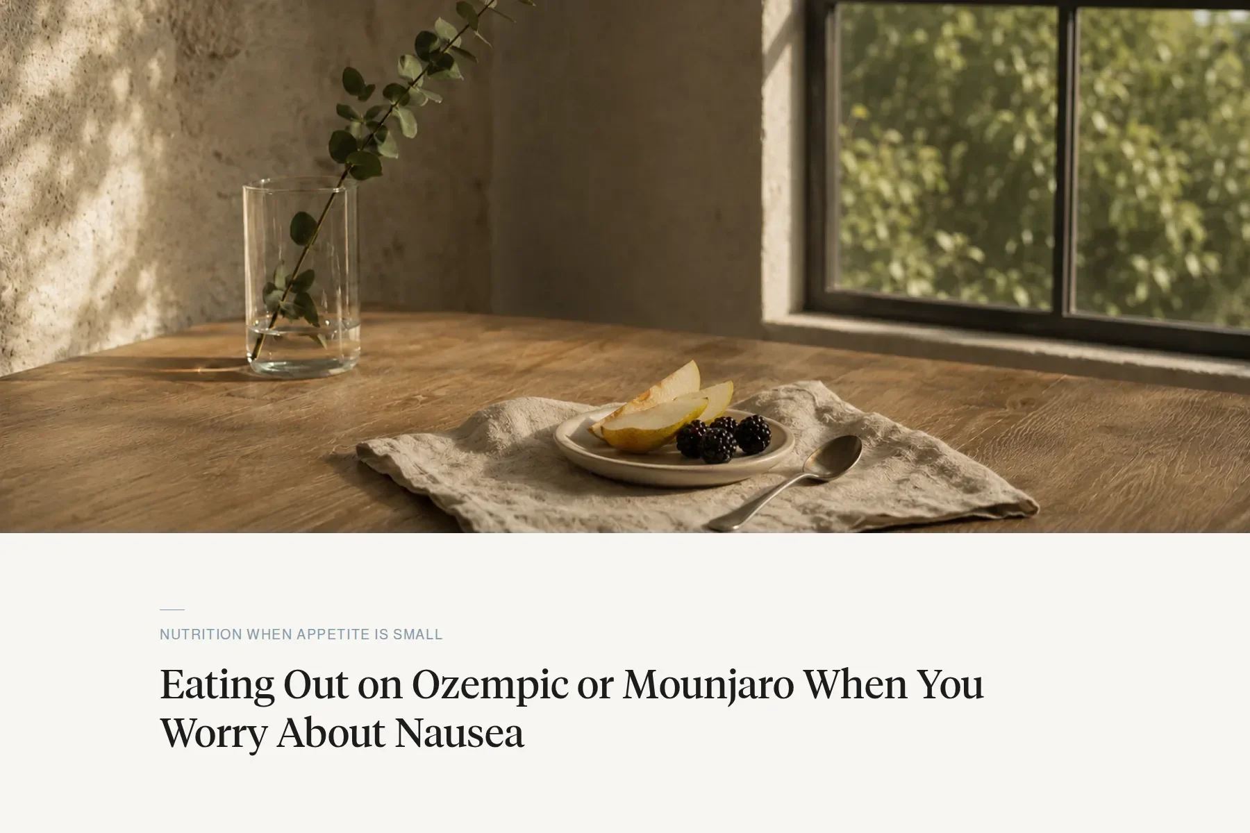 Eating Out on Ozempic or Mounjaro When You Worry About Nausea