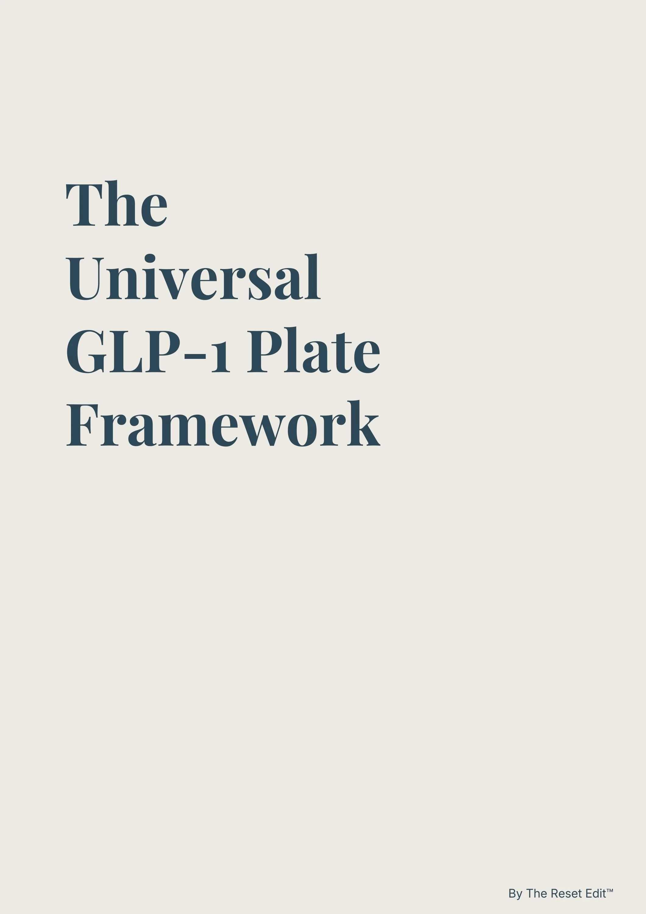 FREE GLP-1 Reset™ Quick Start Guide