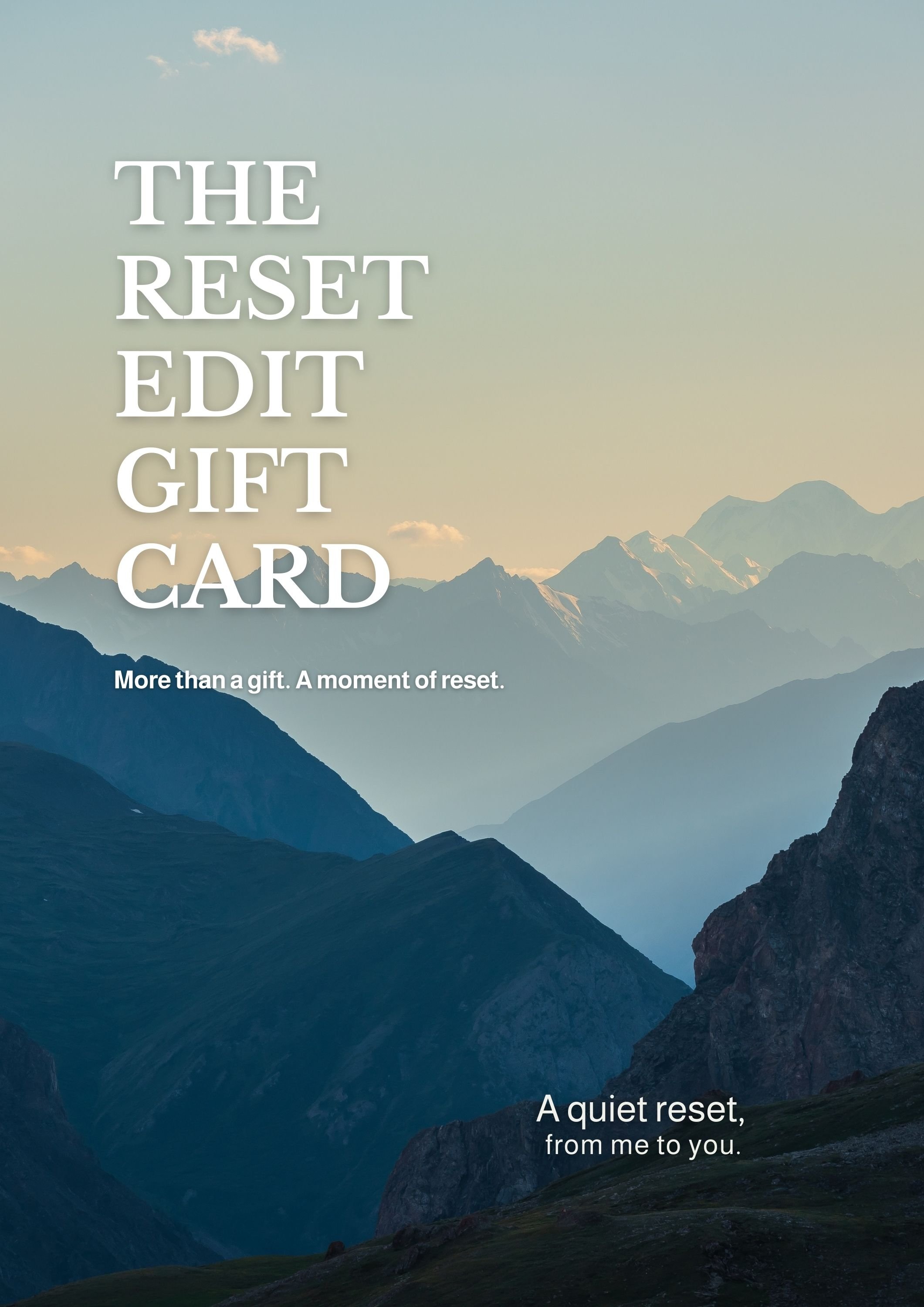 The Reset Edit Gift Card