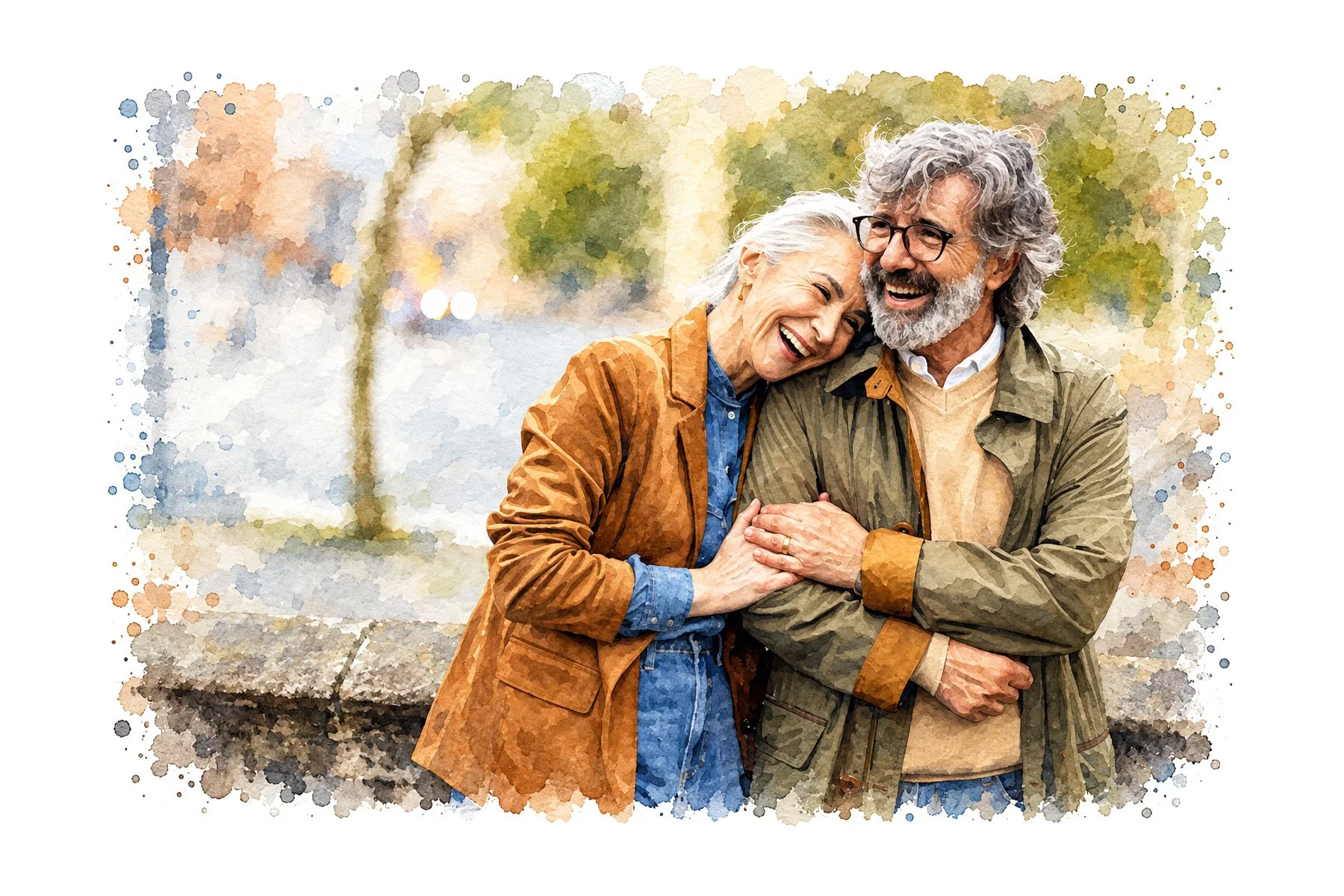 Older couple representing shingles prevention and Shingrix vaccination for adults over 50