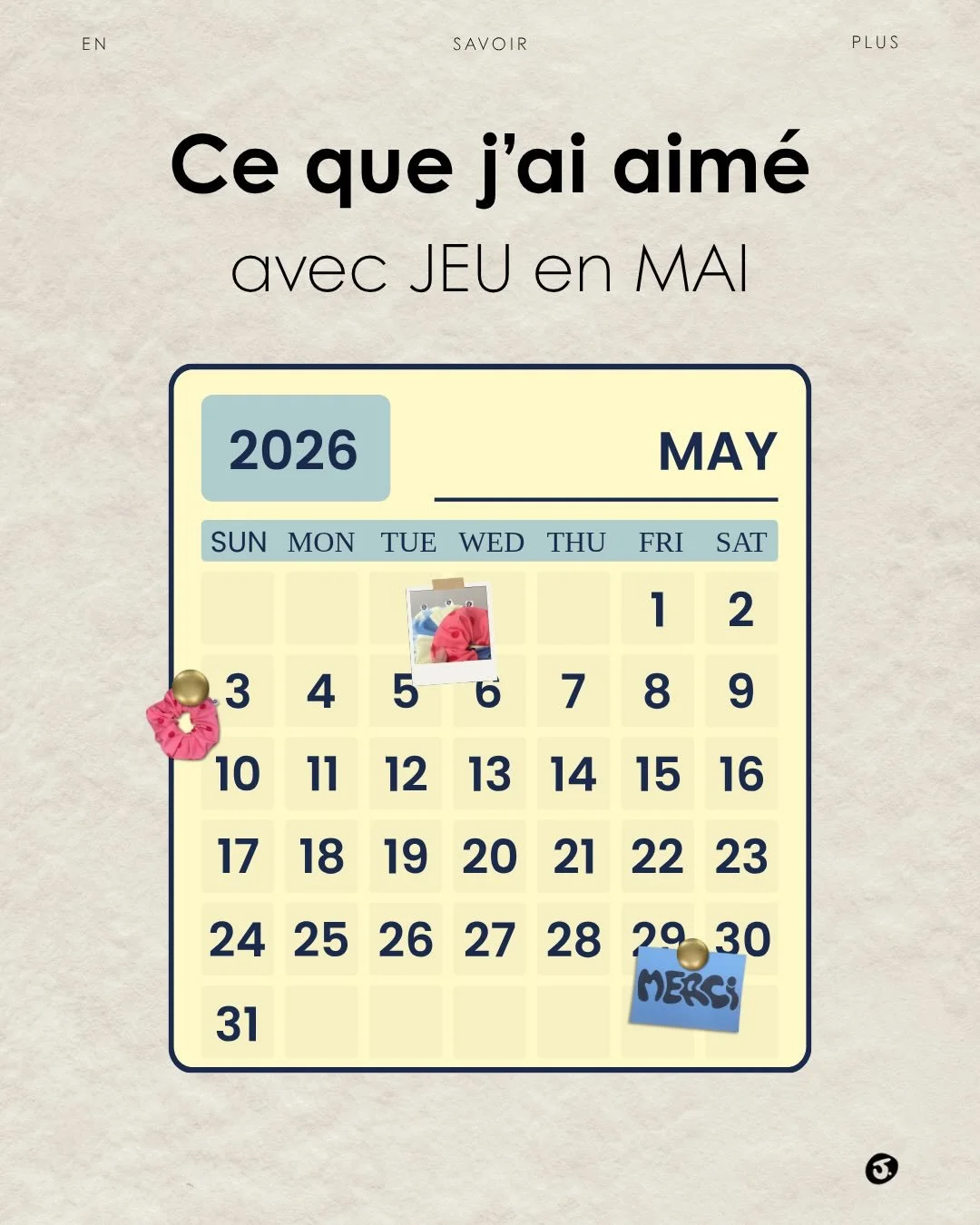 Mois de mai hyper intense pour JEU !!! Un grand merci pour tous vos retours, je suis trop impatiente de lancer tout &ccedil;a officiellement 🩵