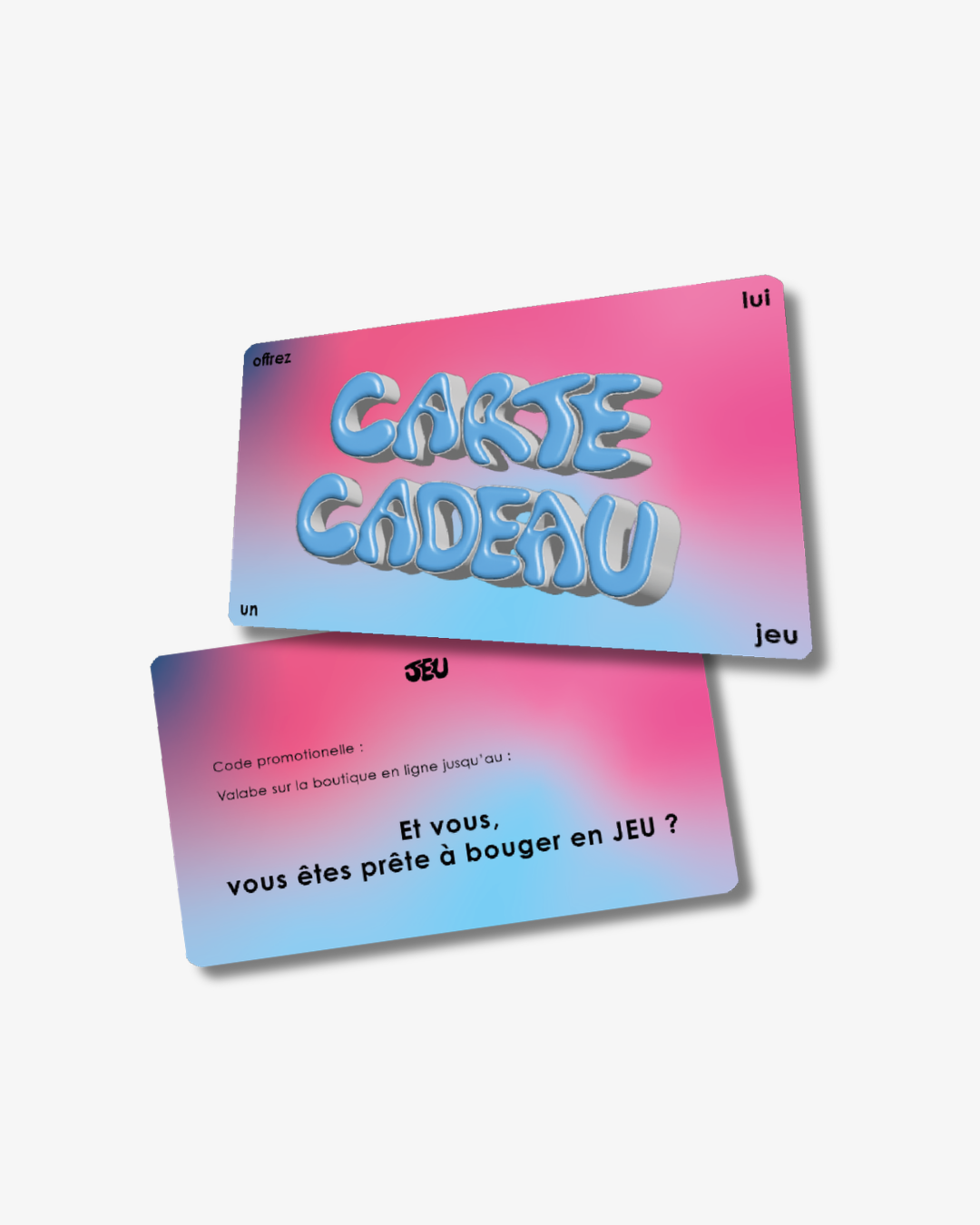 Carte cadeau JEU
