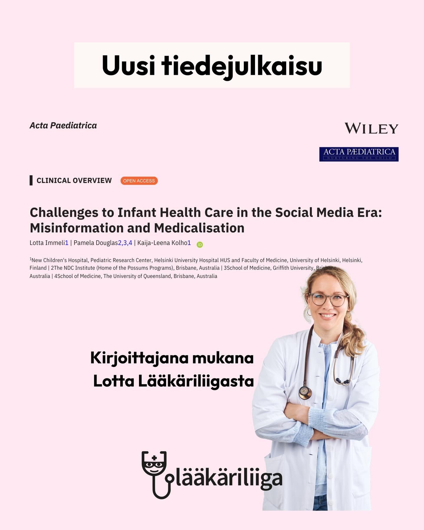 El&auml;m&auml; pienen vauvan kanssa voi olla kuormittavaa, erityisesti silloin, kun imetys ei suju, sy&ouml;minen huolettaa tai vauva itkee paljon.

Vain harvoin taustalla on sairaus, jonka ratkaisu olisi yksitt&auml;inen l&auml;&auml;ke tai toimenp