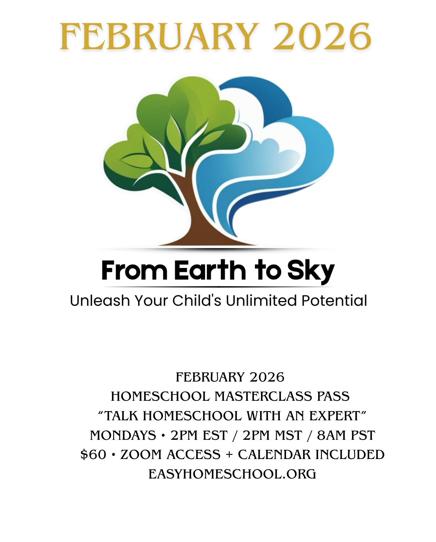 February 2026 Homeschool Masterclass Pass — Talk Homeschool With an Expert