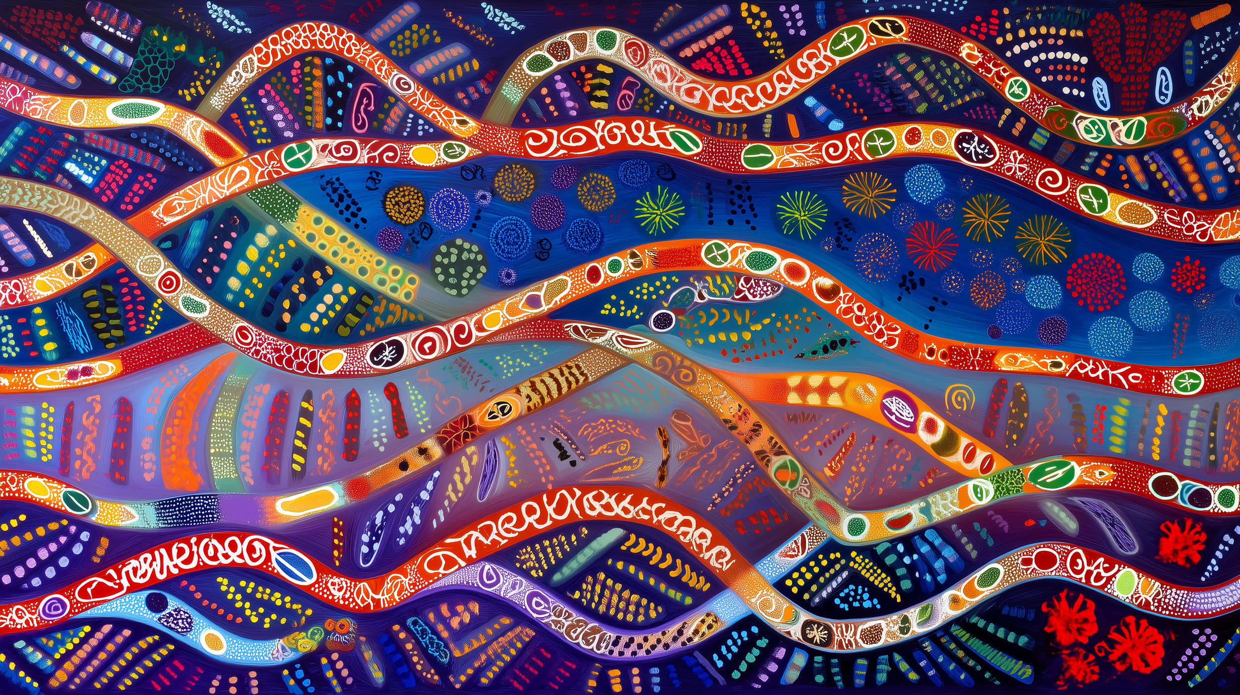 Songline Sequence I: Re-coded Blood (2024). 