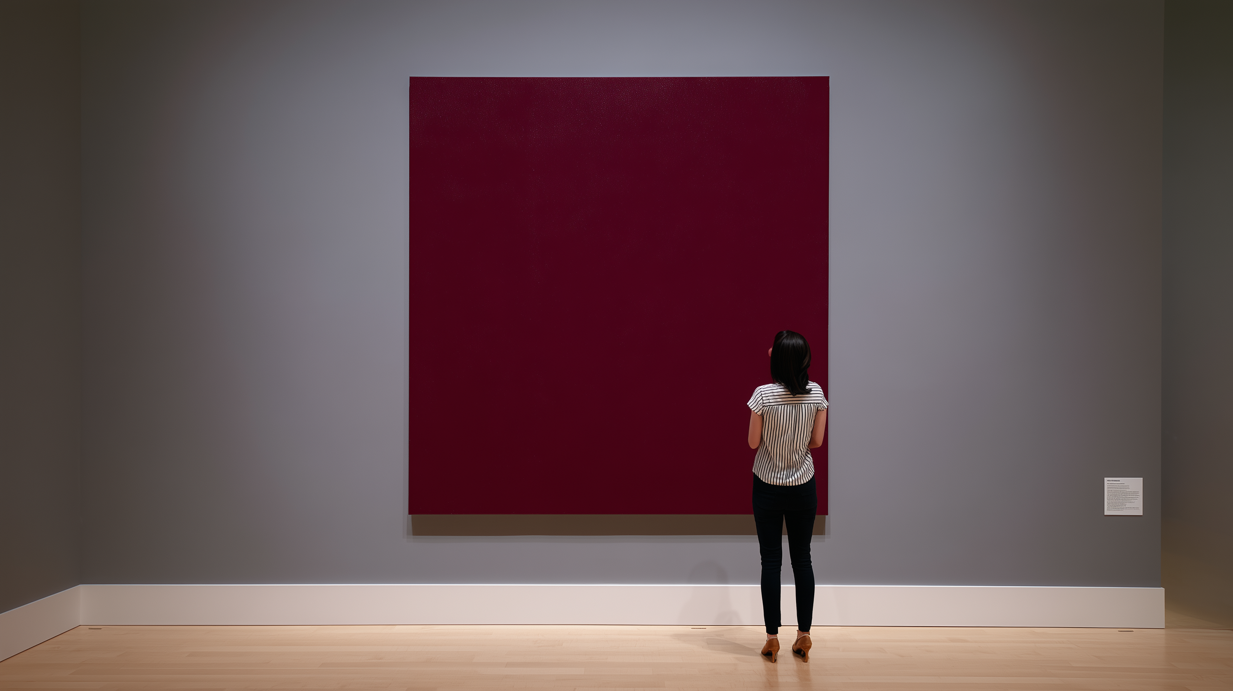 AMOC Shutdown, 2047 (“The Year the Oceans Stopped Breathing”) (2025). Exhibition view of the color representing the projected collapse of the Atlantic Meridional Overturning Circulation.