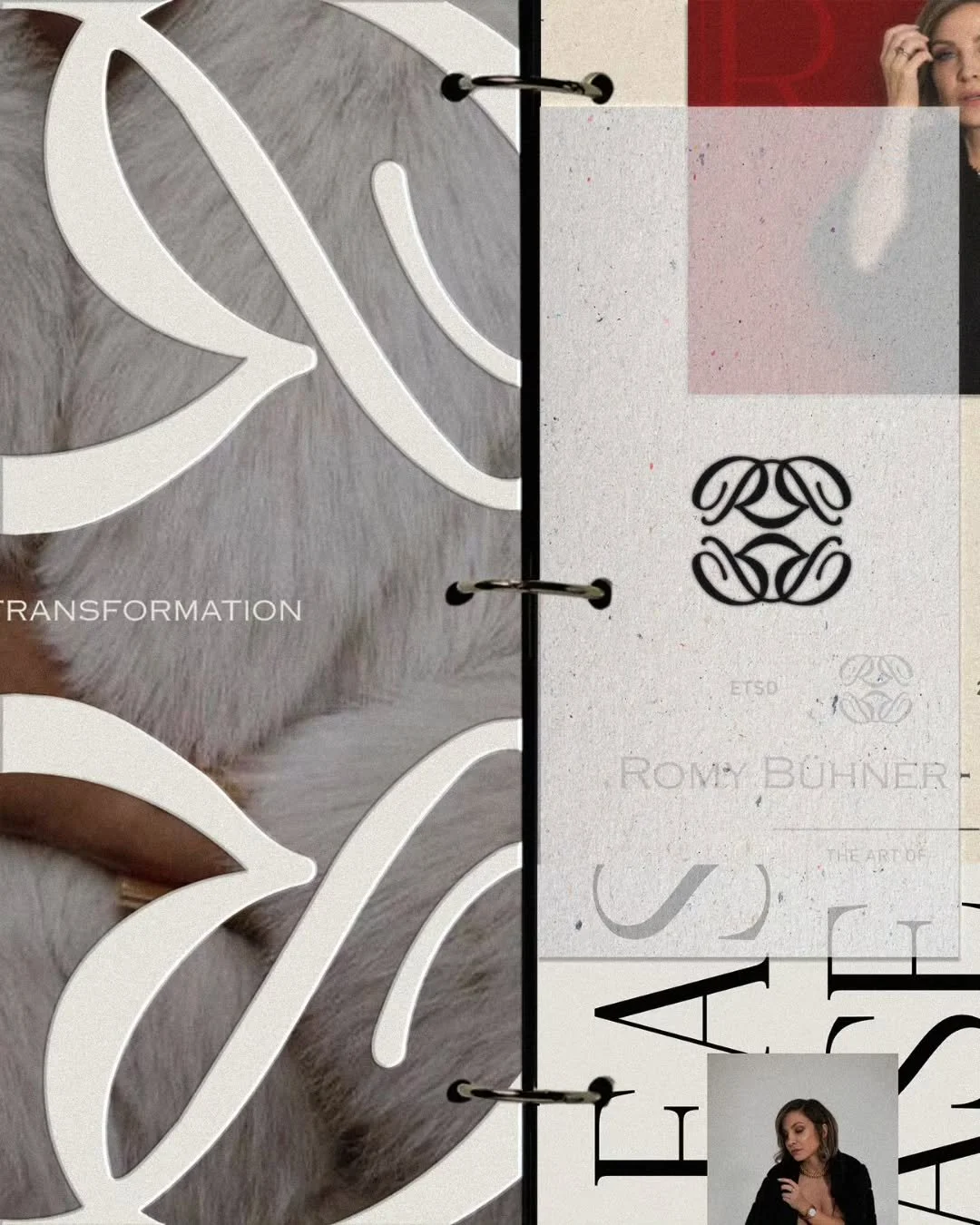 Romy came to me with a mission, the art of transformation, and asked for a brand that could hold it. 

A monogram with mirror logic, embossed textures, and that quiet kind of luxury that doesn't ask for attention.

Still one of my favourites. @your.i
