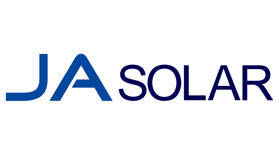 JA Solar logo with stylized blue and black text.