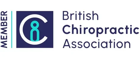 Logo of the British Chiropractic Association with a stylized 'C' and the words 'Member British Chiropractic Association'.