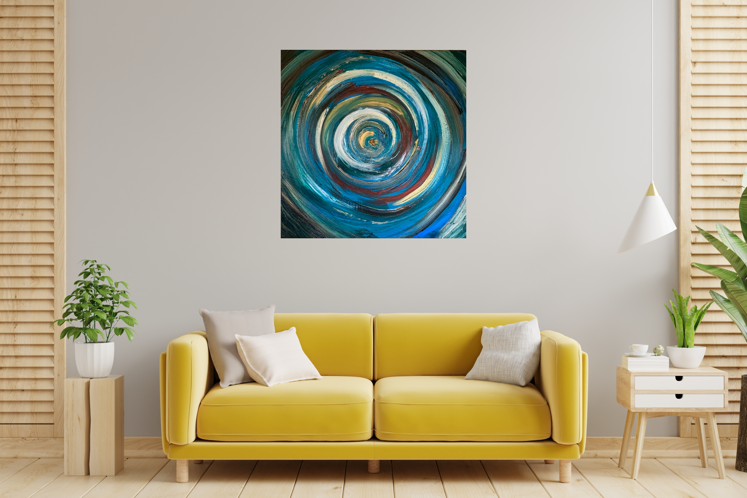 Meditate. Oil painting