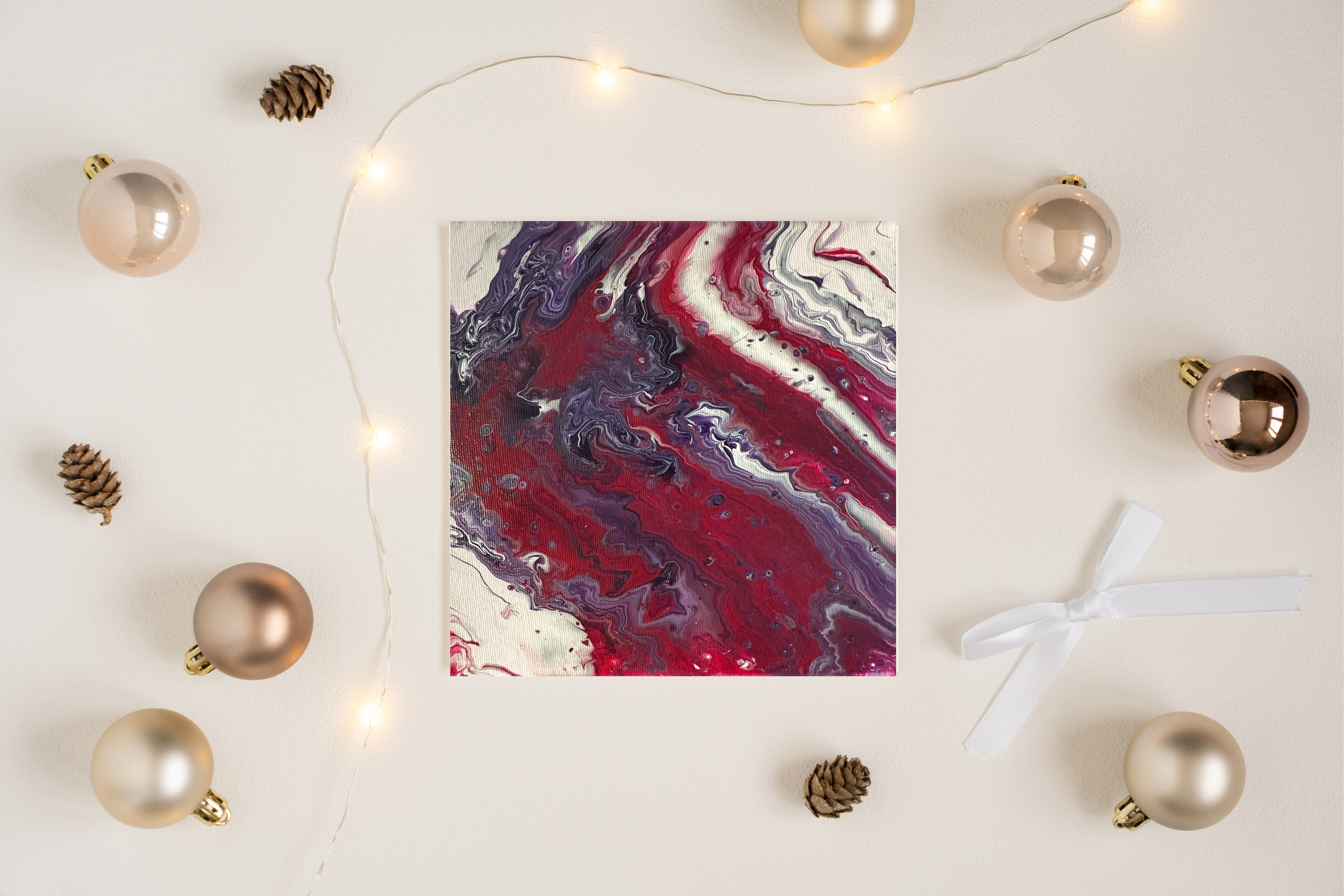 'Passionate Heart'. Depth, passion, hot blooded emotion. 20x20cm acrylic on canvas