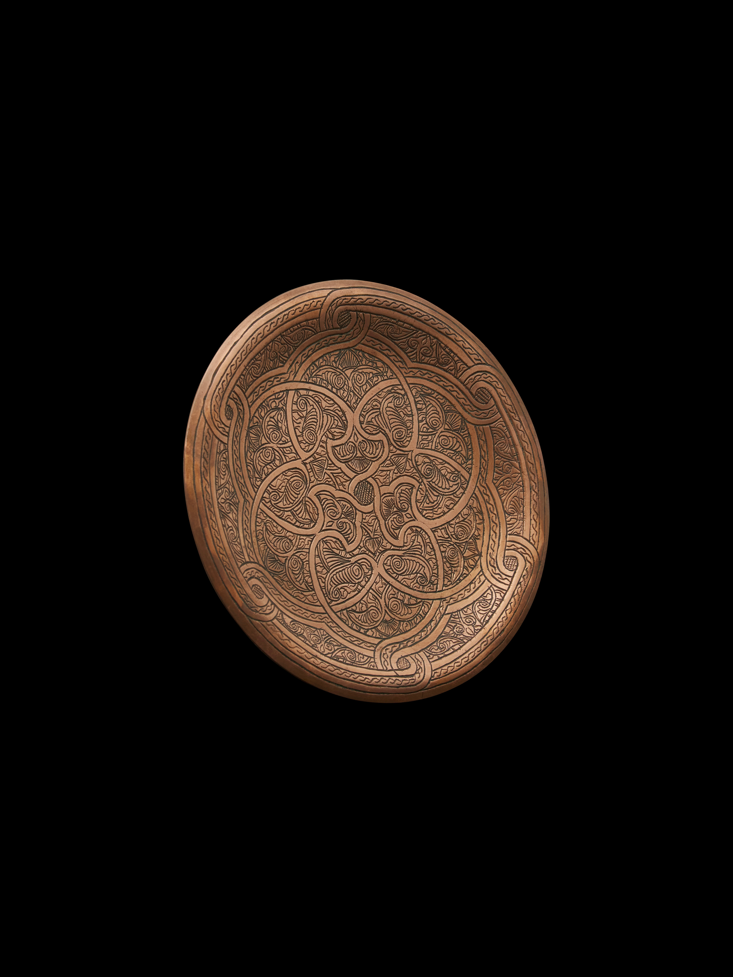 19th century Mamluk Revival Copper Dish