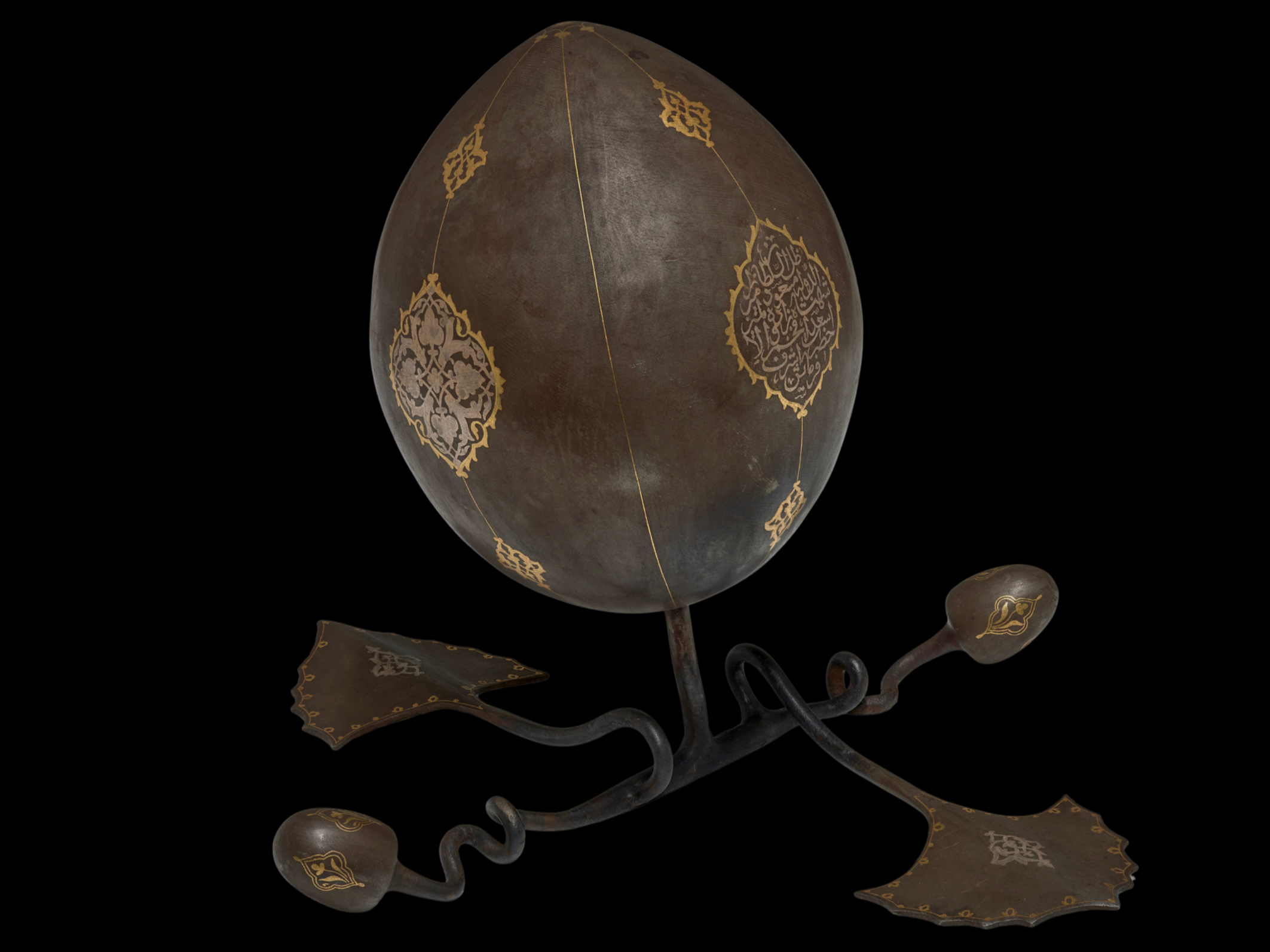 Qajar damascened melon fruit