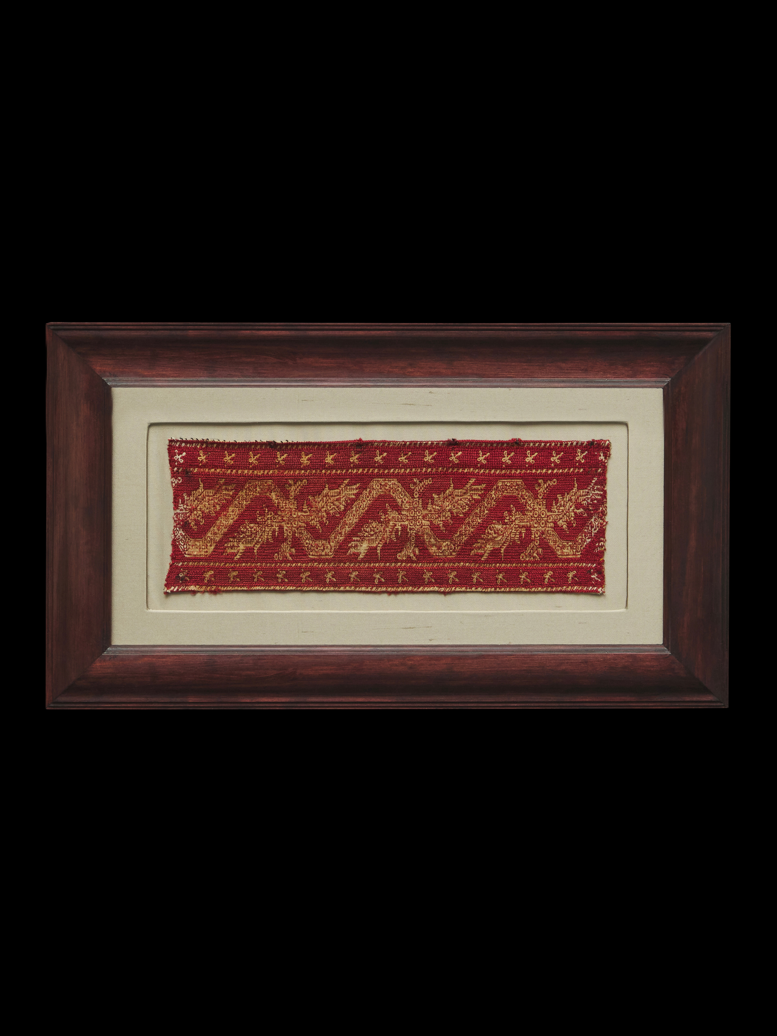 Azemmour Dragons Silk-on-linen Embroidery