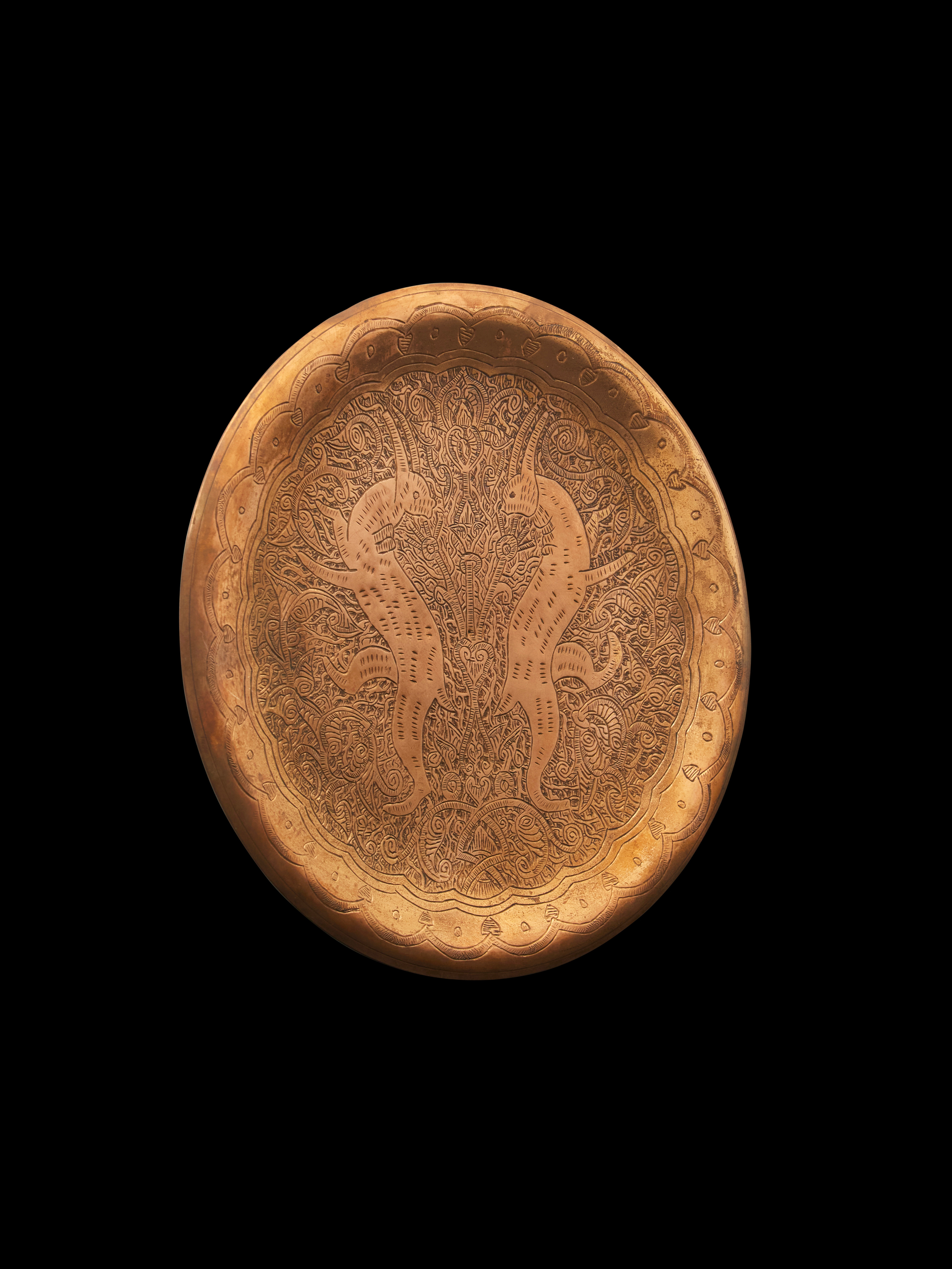 19th century Mamluk Revival Copper Charger