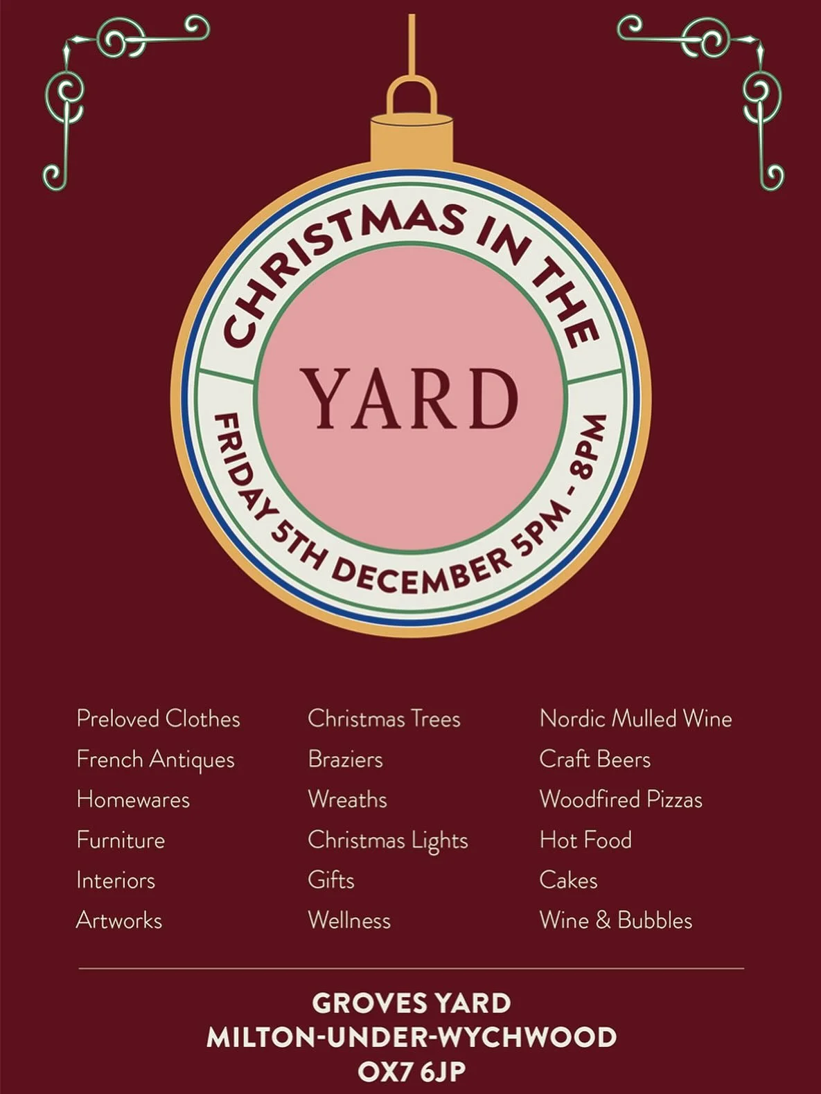 Just putting it out there! 

We are in the early beginnings of organising our fabulous Christmas in the Yard event on the 5th of December 2025 from 5 pm. 

Any stall holders who haven&rsquo;t received an email yet or who would like to participate ple