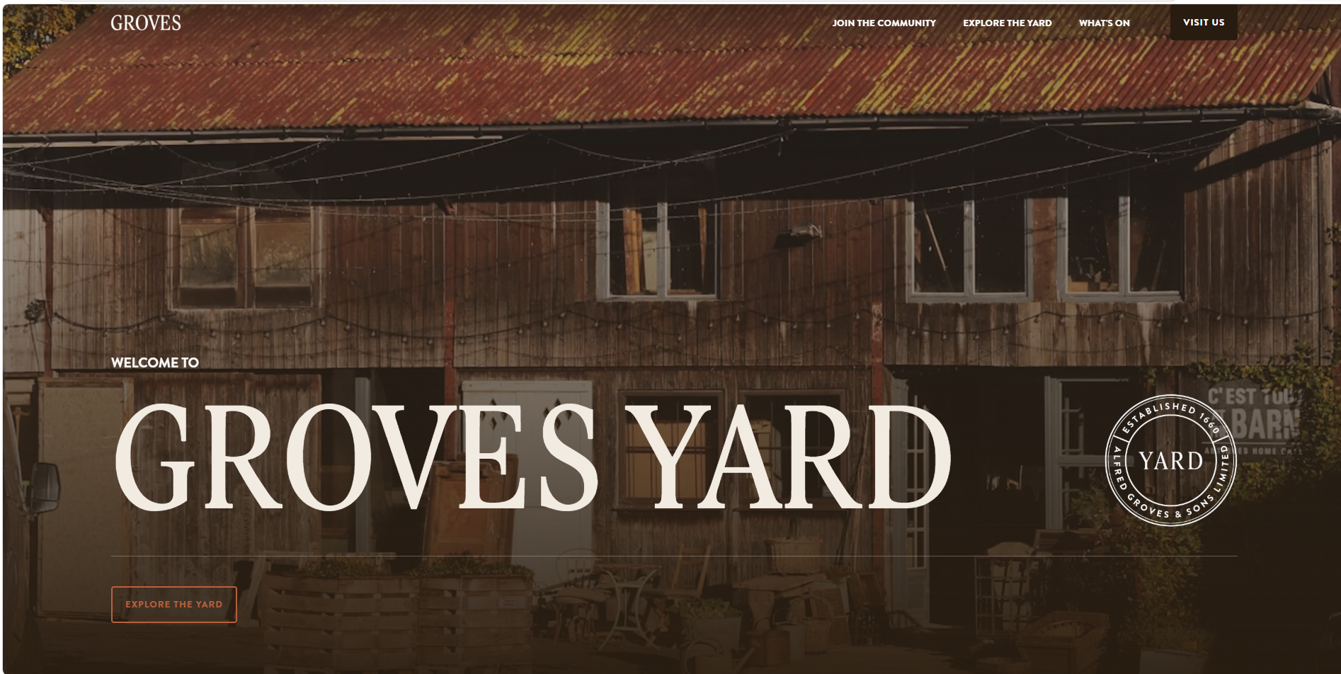 Welcome to the New Groves Yard Website