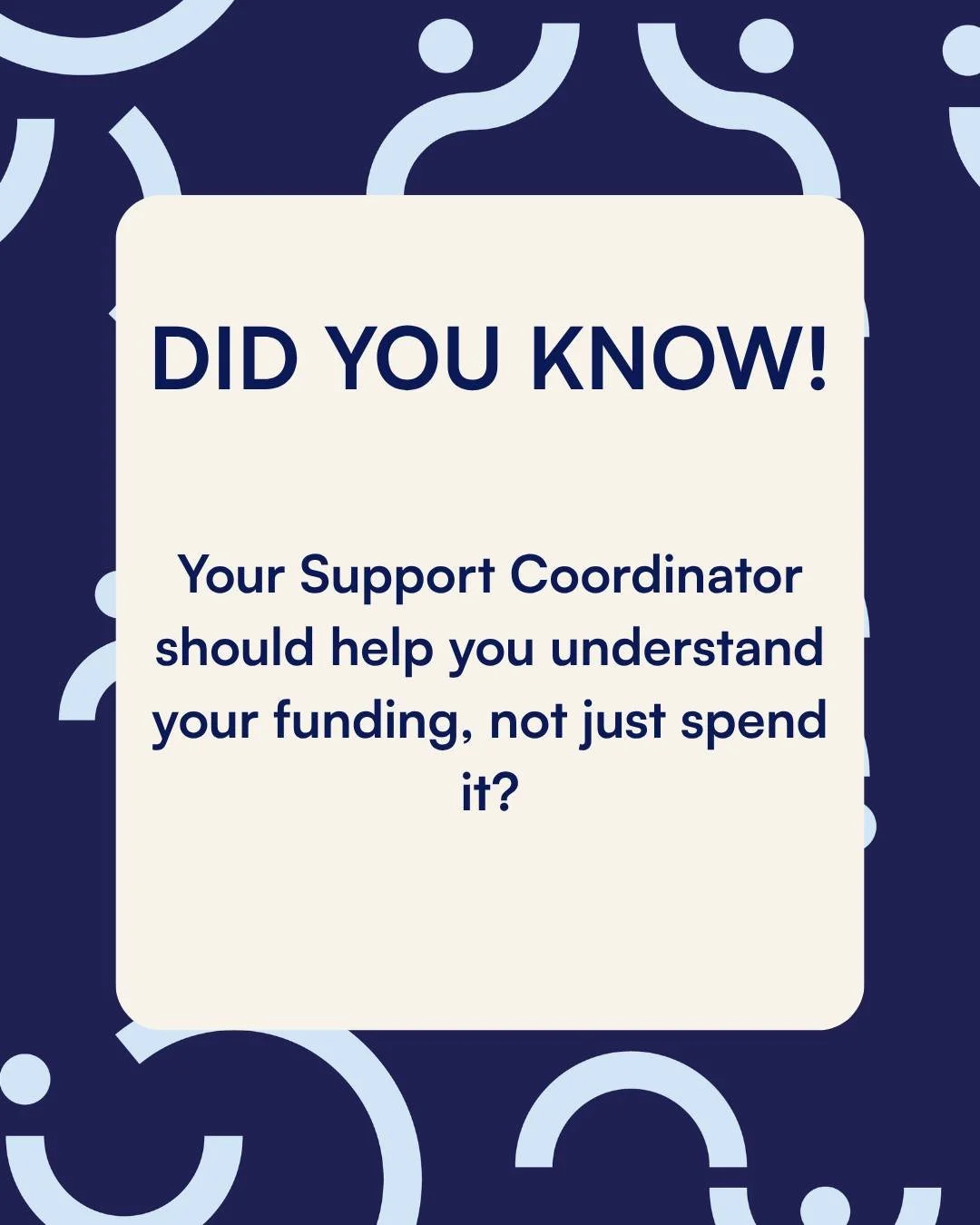 Did you know a Support Coordinator&rsquo;s role includes helping you understand how your funding works, not just spending it?

Good coordination isn&rsquo;t about ticking boxes. It&rsquo;s about helping you see where your funding fits, what it can (a