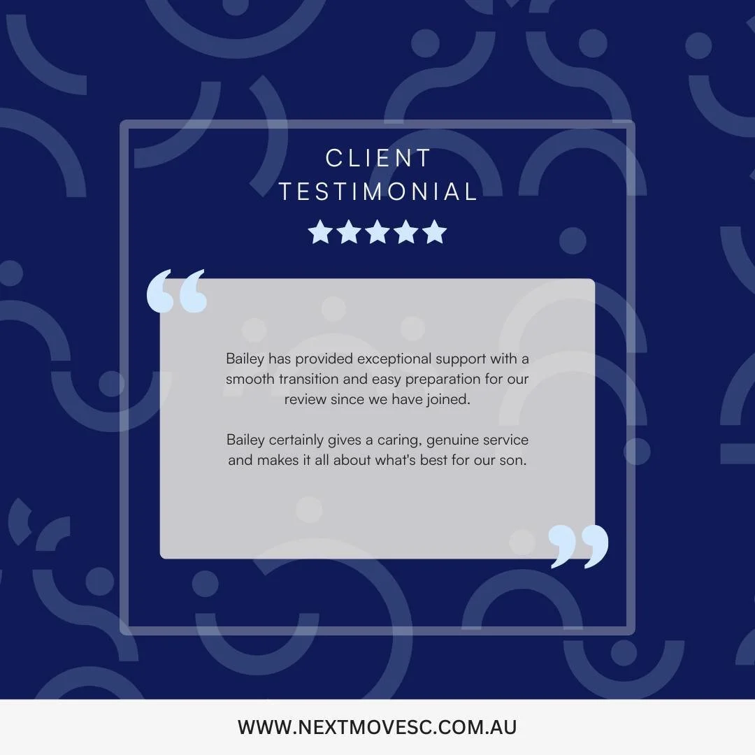 So greatful to receive feedback like this from families.

At Next Move, everything we do is about clear communication, genuine care, and what&rsquo;s best for the person behind the plan