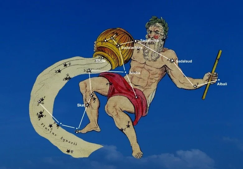 Het Tijdperk van Waterman door een kosmische lens