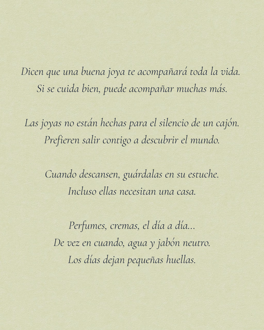 Jewelry Care by Sofía Sunyer