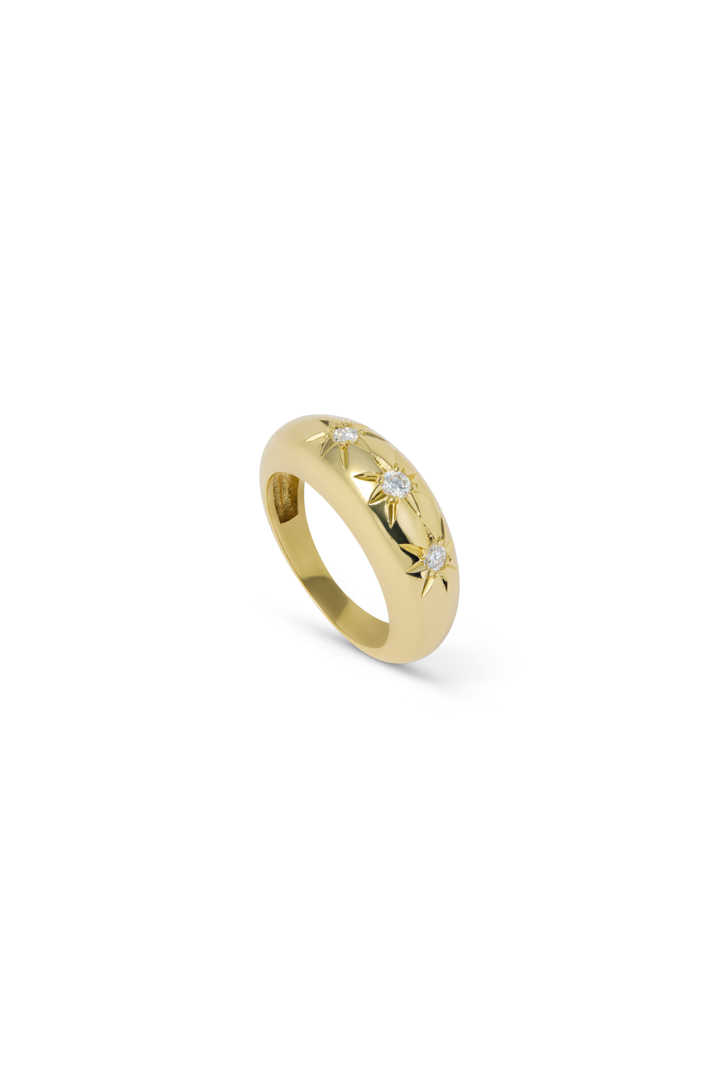 Sortija de oro de 18 kt con diamantes talla brillante, diseño de Sofía Sunyer