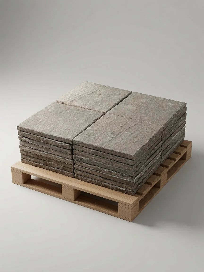 Reclaimed 450mm x 450mm Riven Paving Slabs