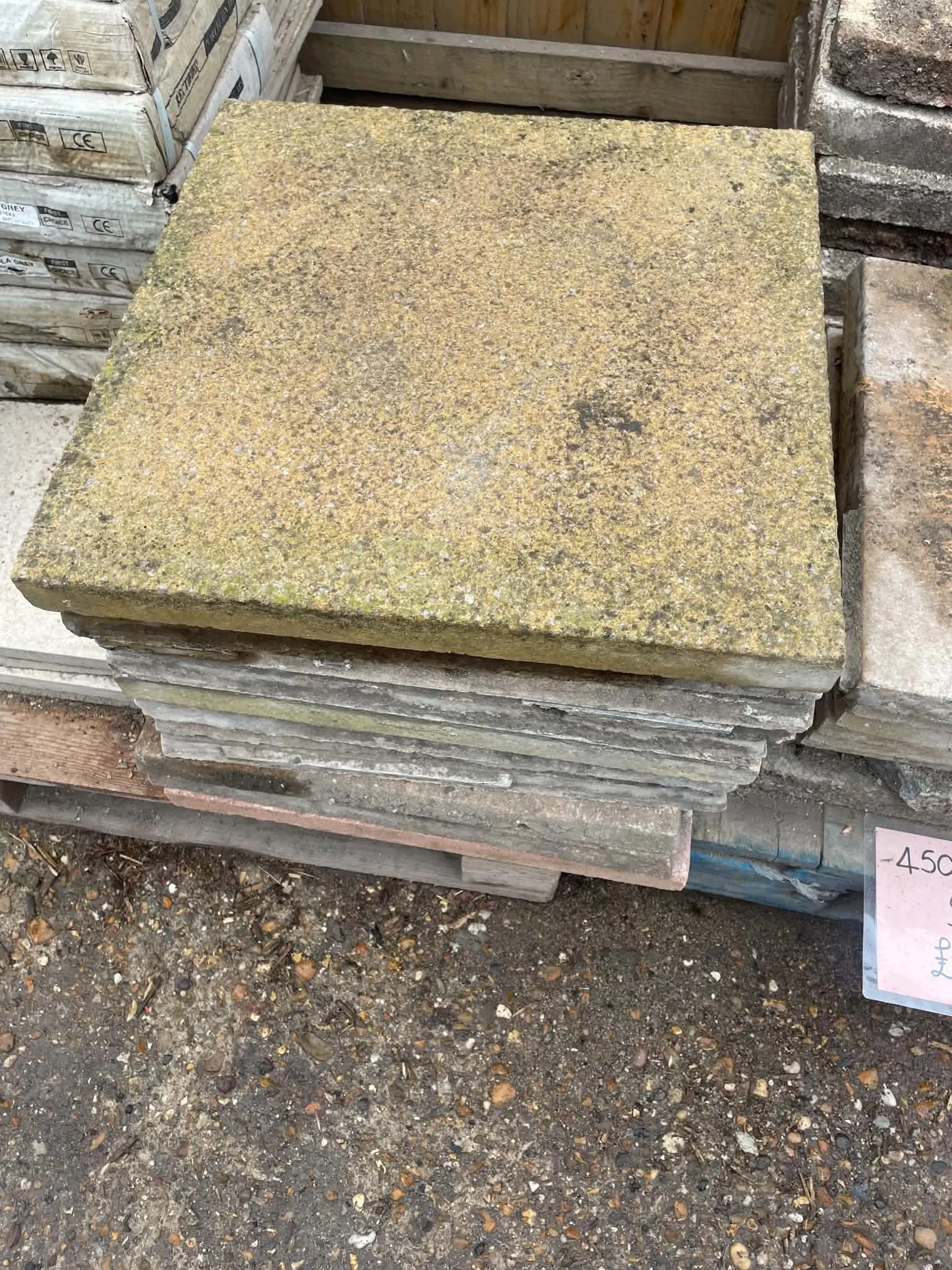 Secondhand 450 x 450 Multi Coloured Slabs
