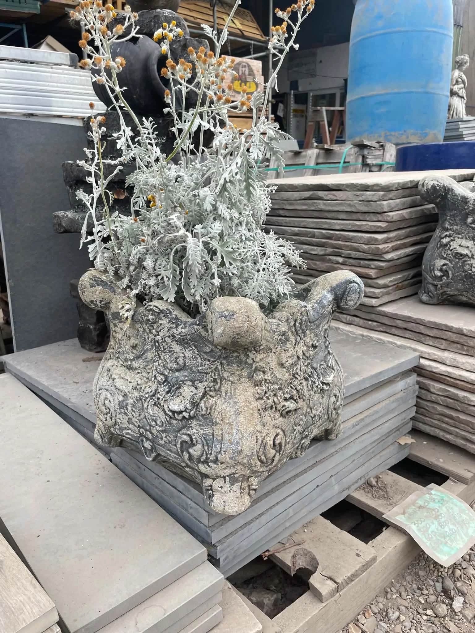 Reclaimed Decorative Concrete Planters