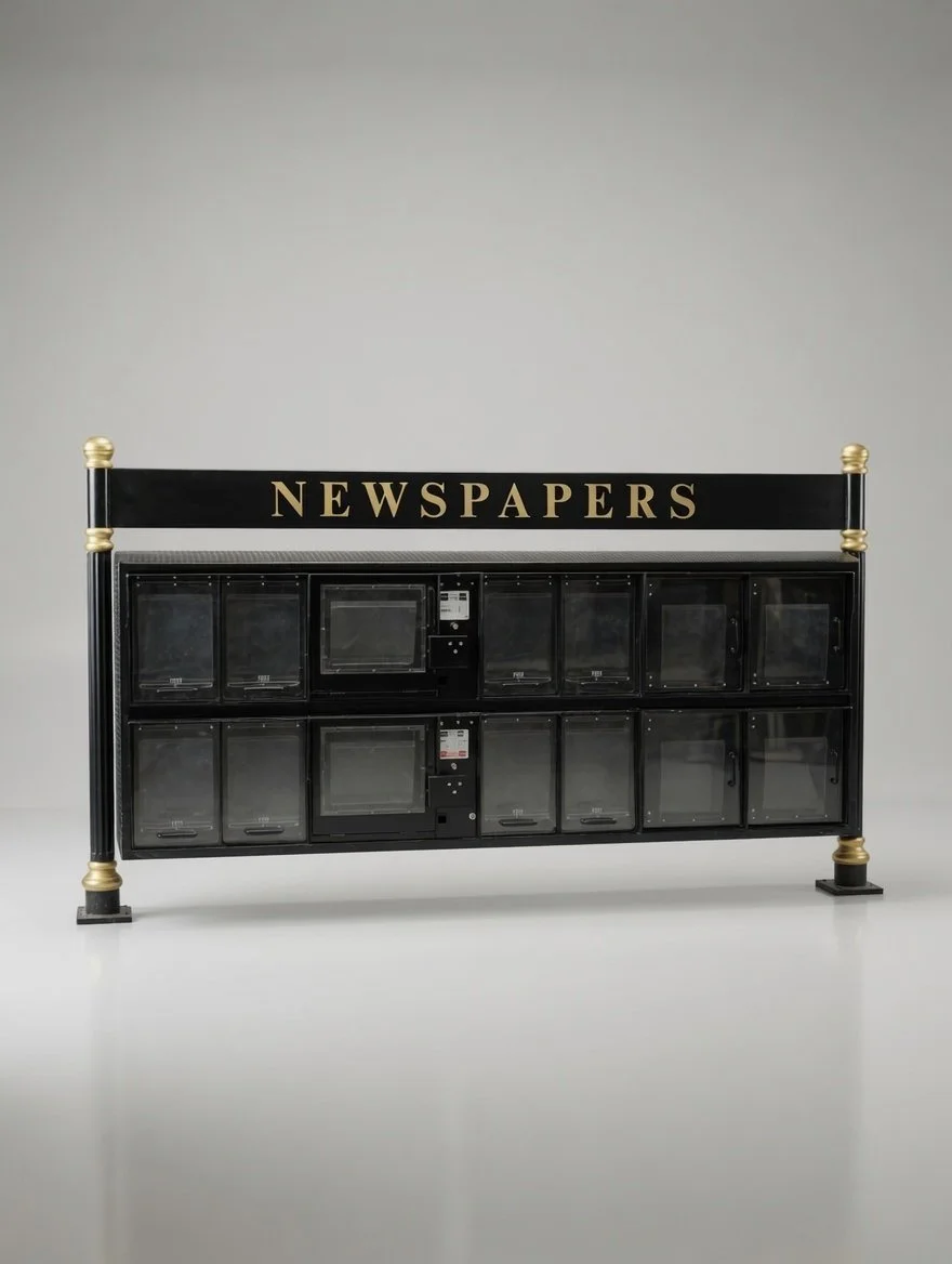 Vintage Rare USA Downtown Chicago Newspaper Stand