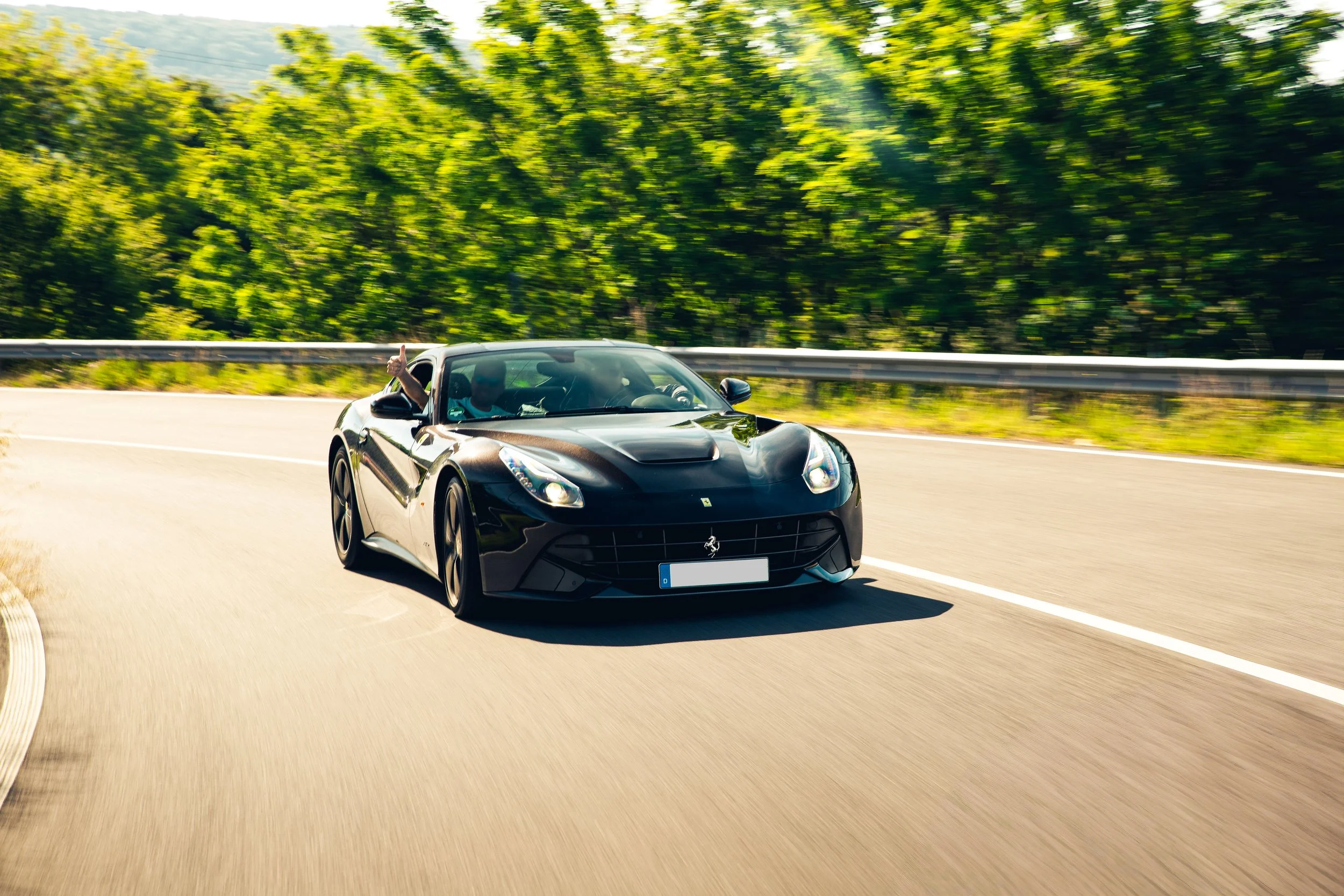 Nero DS Ferrari F12 Berlinetta Sunny Rollingshot Premium Car Photographer Berlin Germany