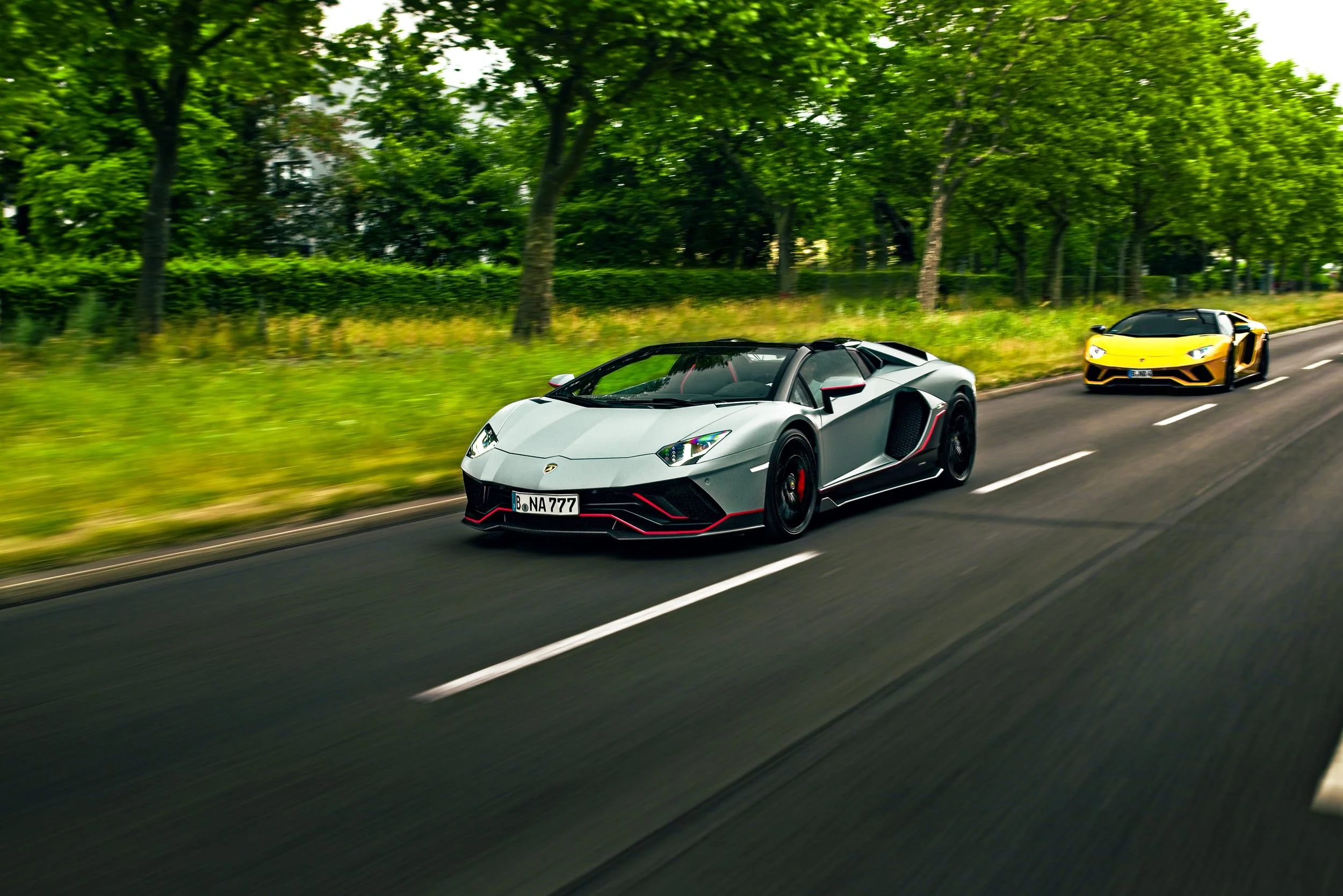 double Lamborghini Aventador in Berlin Car photographer Germany Autofotografie Berlin