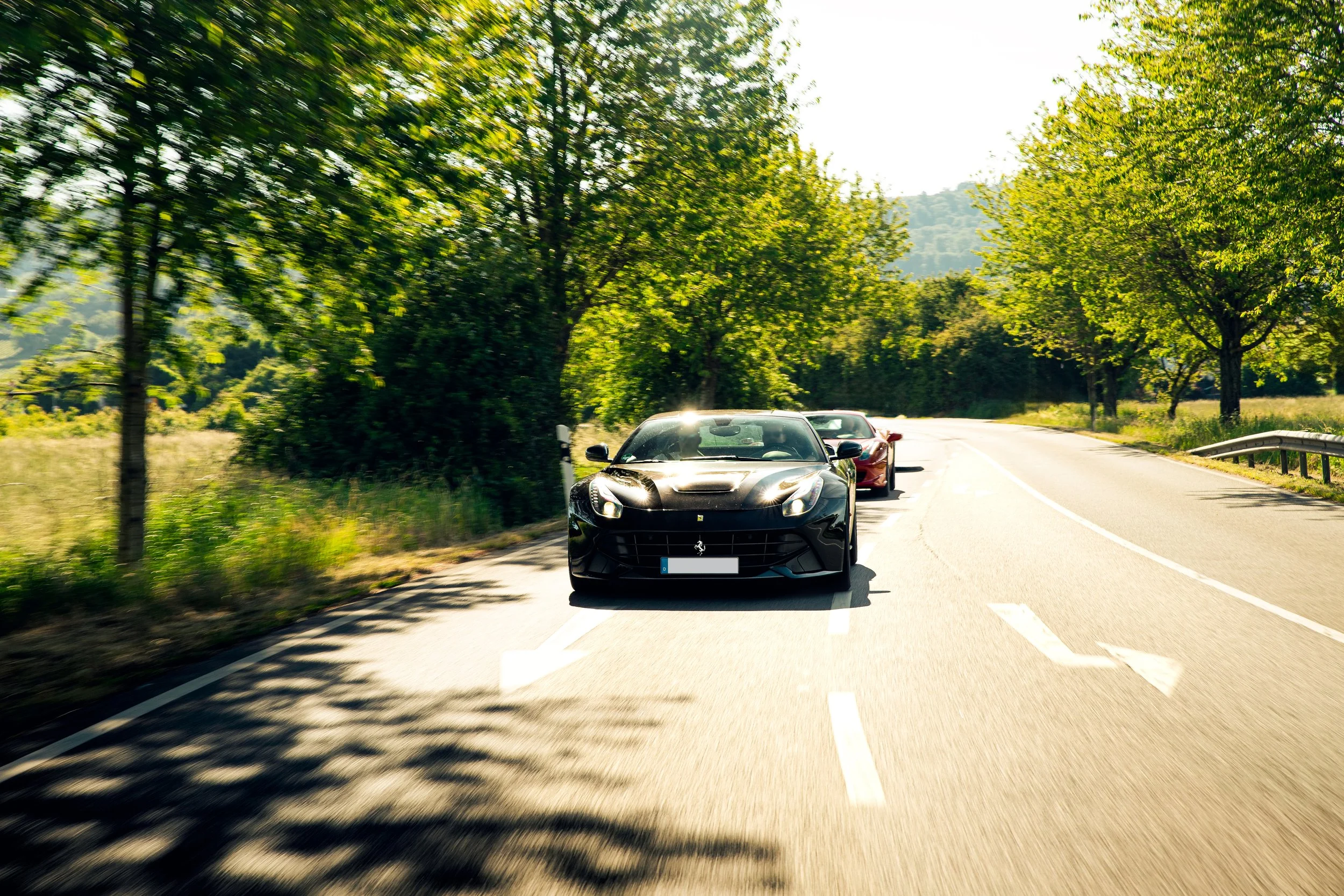 Ferrari F12 458 Italia Landstraße Autofotograf Deutschland Premium Automotive Photographer Berlin
